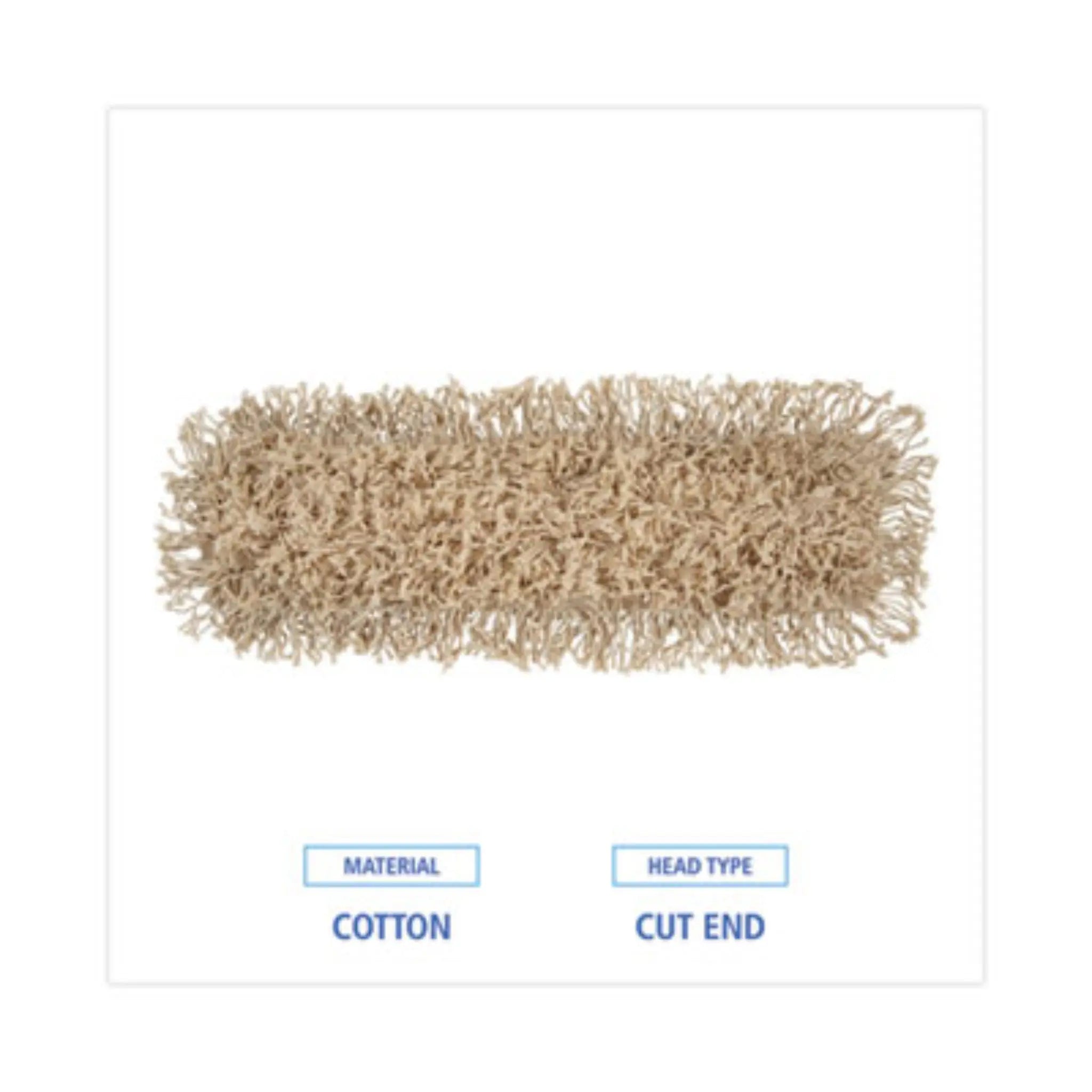 BOARDWALK BWK1324 Industrial Dust Mop Head, Cotton, Cut End