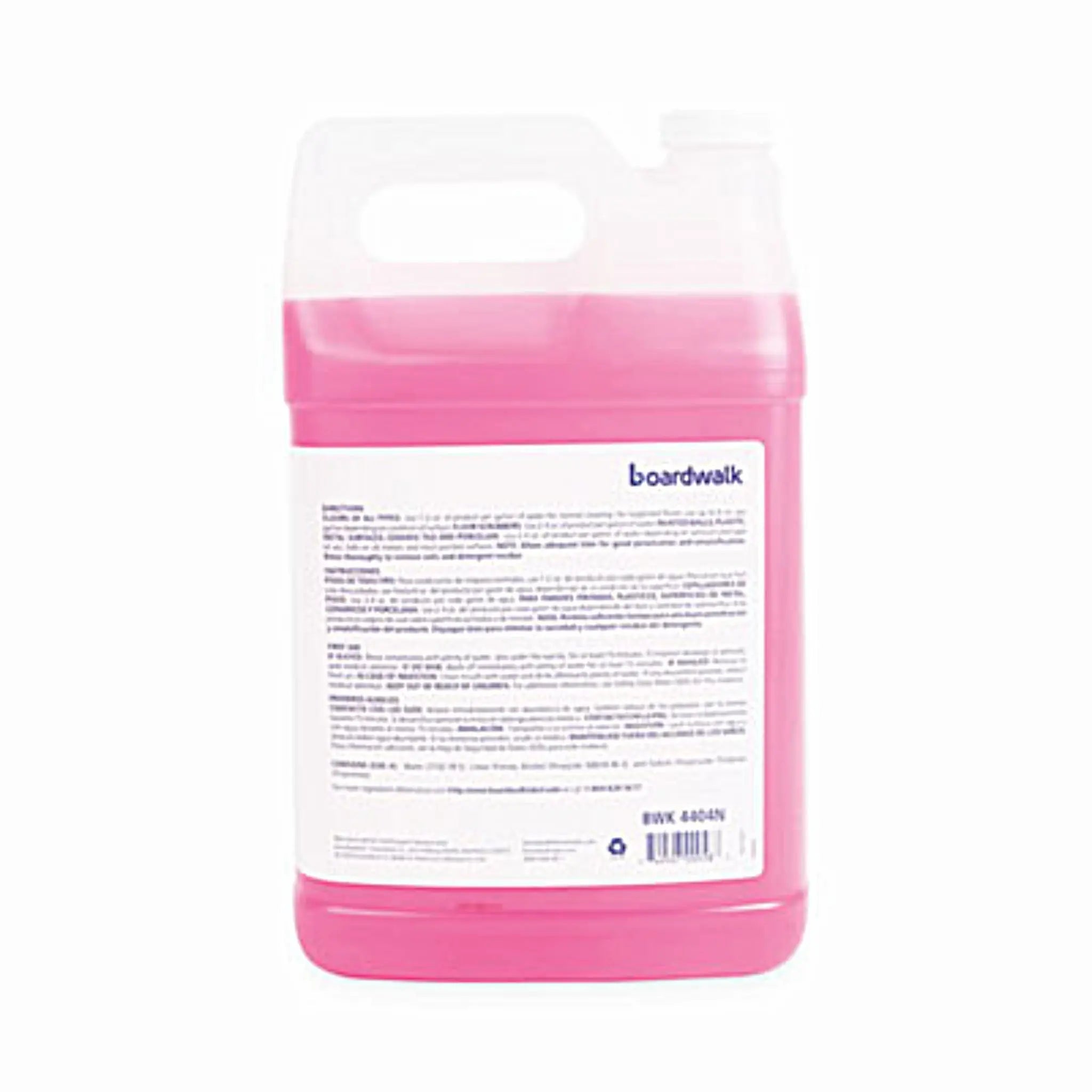 BOARDWALK BWK4404NEA Neutral Floor Cleaner Concentrate, Lemon Scent, 1 Gallon Bottle, Back View