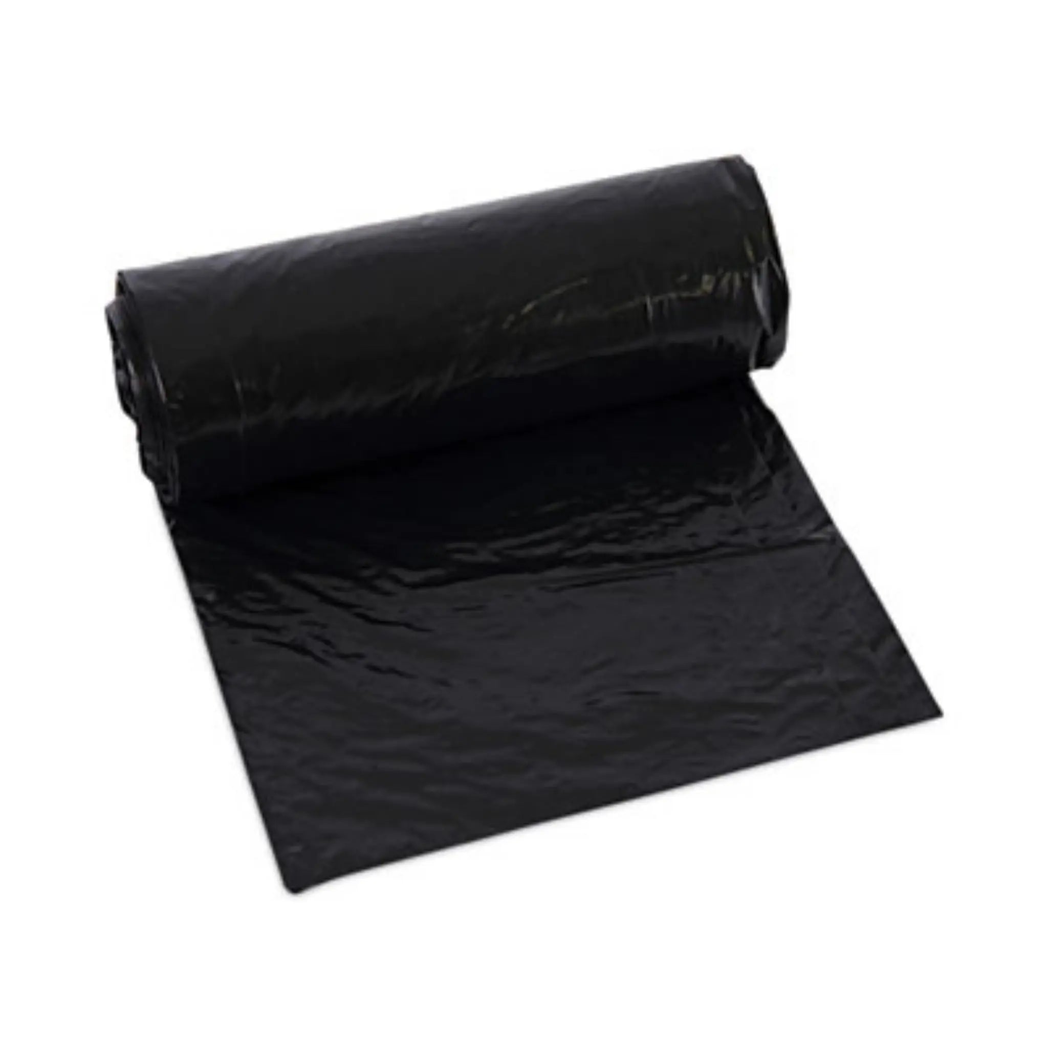 BOARDWALK BWK510 Low-Density Waste Can Liners, 16 Gal, 1 Mil, 24 X 32, Black, Carton of 15 Rolls