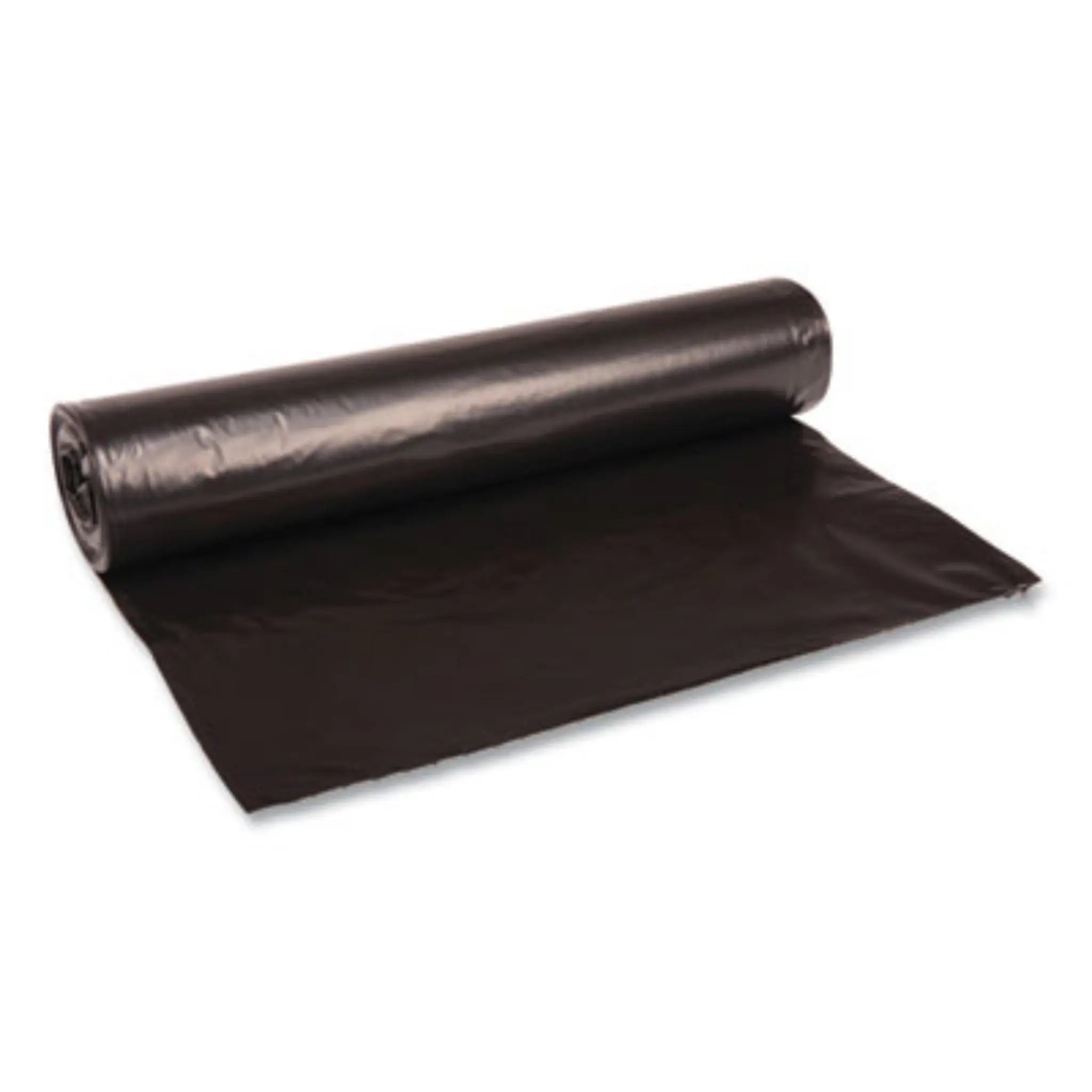 BOARDWALK BWK517 Recycled Low-Density Polyethylene Can Liners, 45 gal, 1.2 mil, 40" x 46", Black, Carton of 10 Rolls