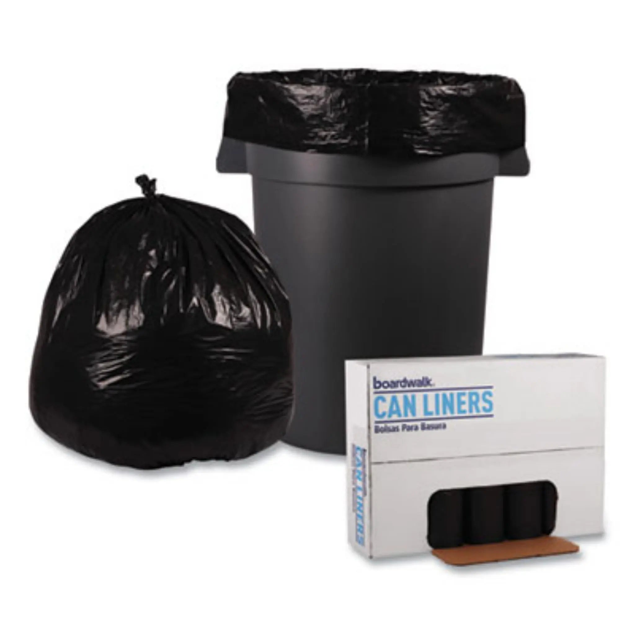 BOARDWALK BWK517 Recycled Low-Density Polyethylene Can Liners, Application
