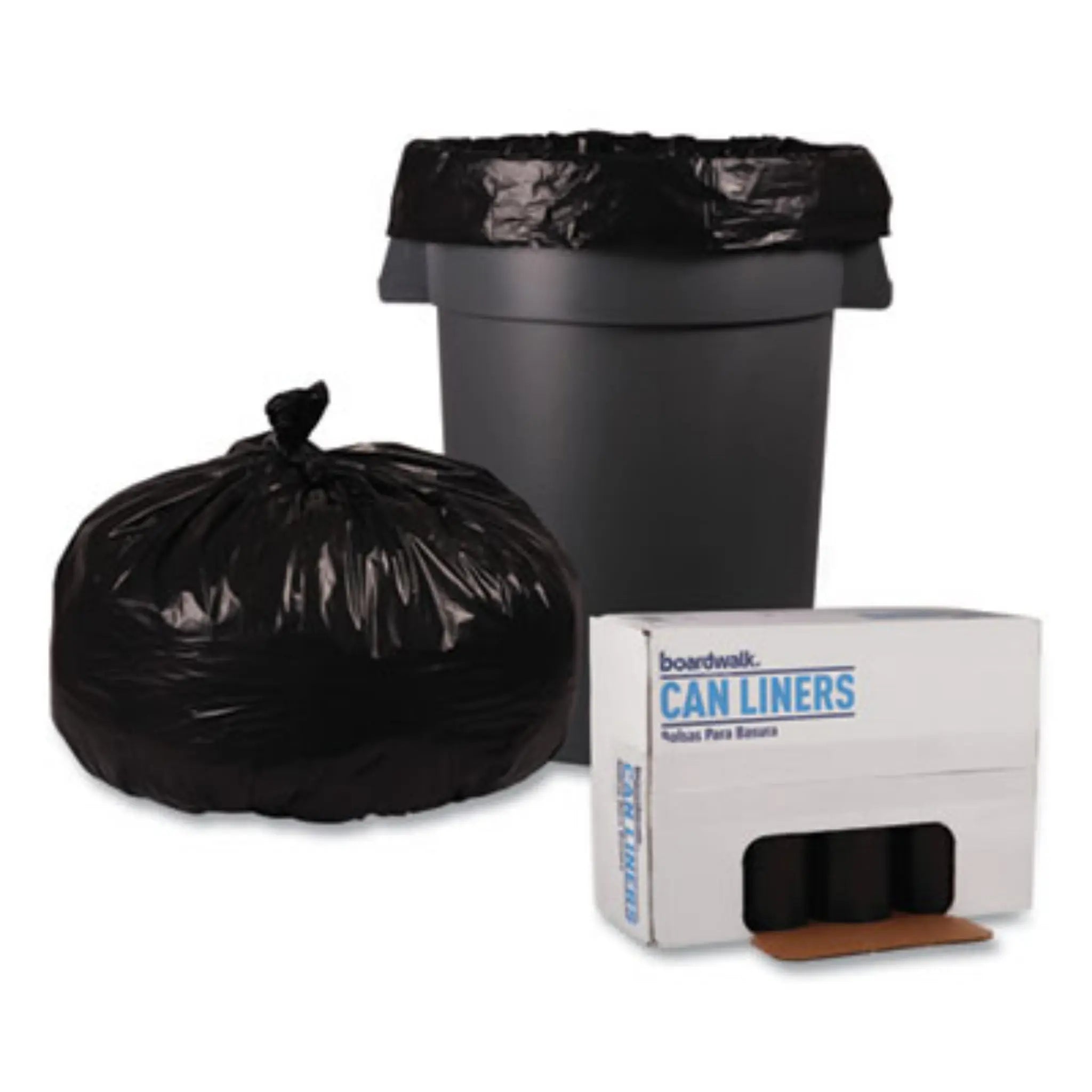 Boardwalk 519 Recycled Low-Density Polyethylene Can Liners, Demo
