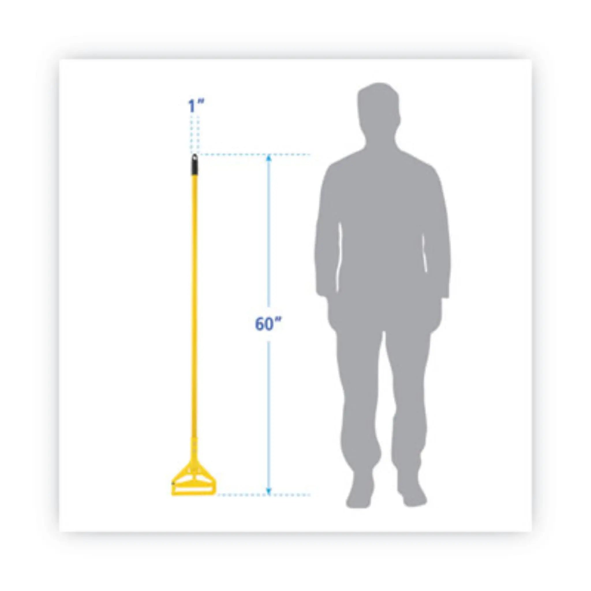 BOARDWALK BWK620 Quick Change Side-Latch Plastic Mop Head Handle, 60" Aluminum Handle