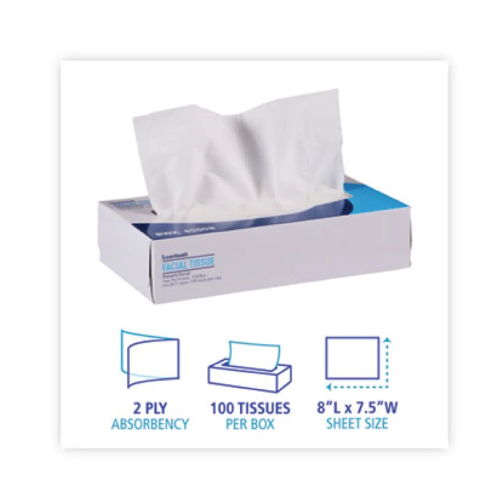 BOARDWALK BWK6500B Office Packs Facial Tissue, Description