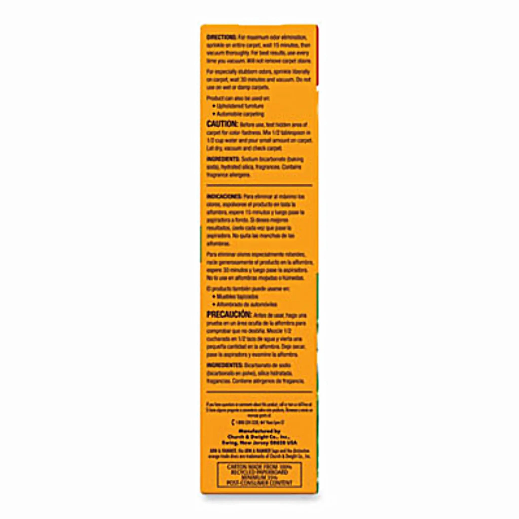 CHURCH & DWIGHT CO., INC Arm & Hammer CDC3320011538 Deodorizing Carpet Cleaning Powder, Side View