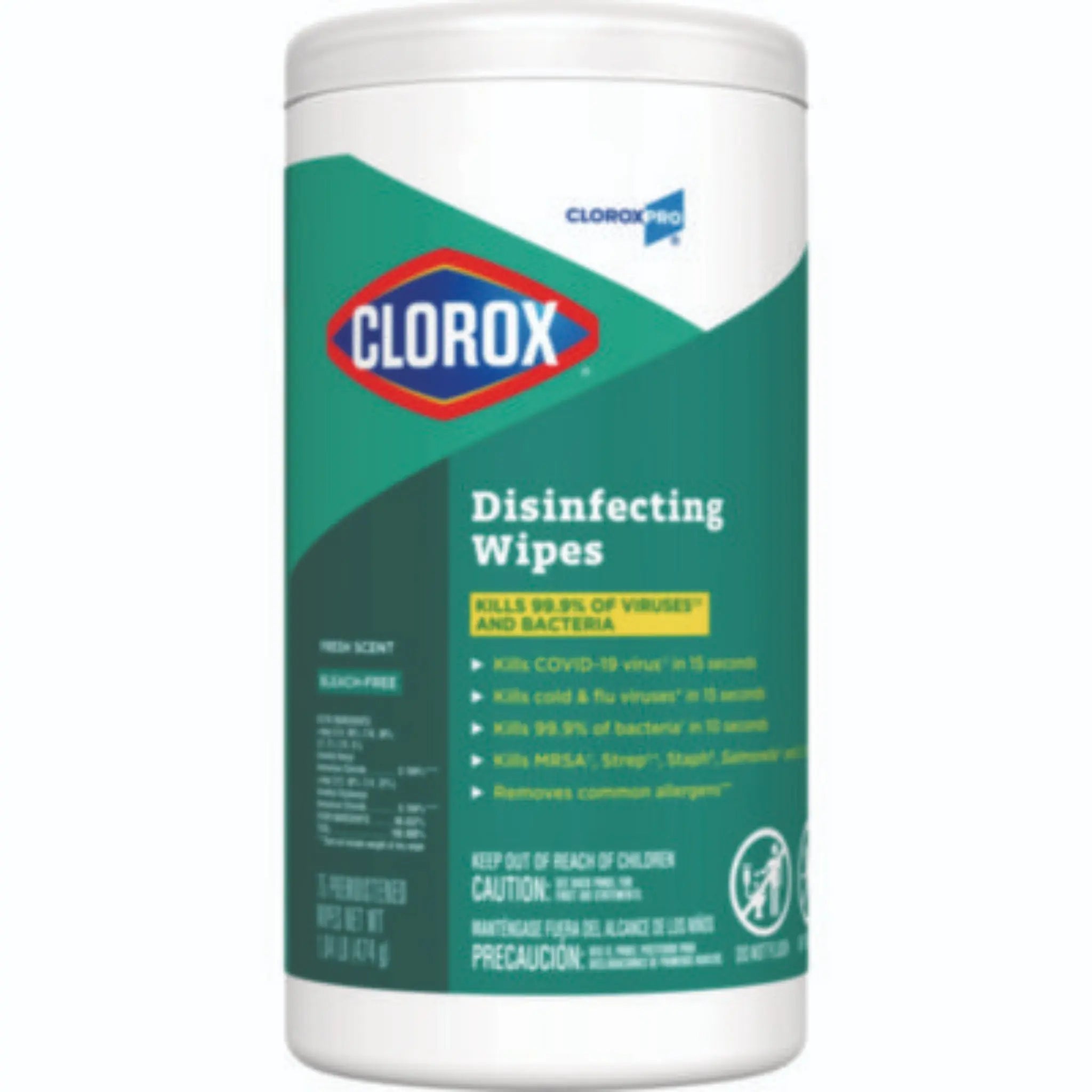 CLOROX SALES CO. CLO15949CT Disinfecting Wipes, Front View