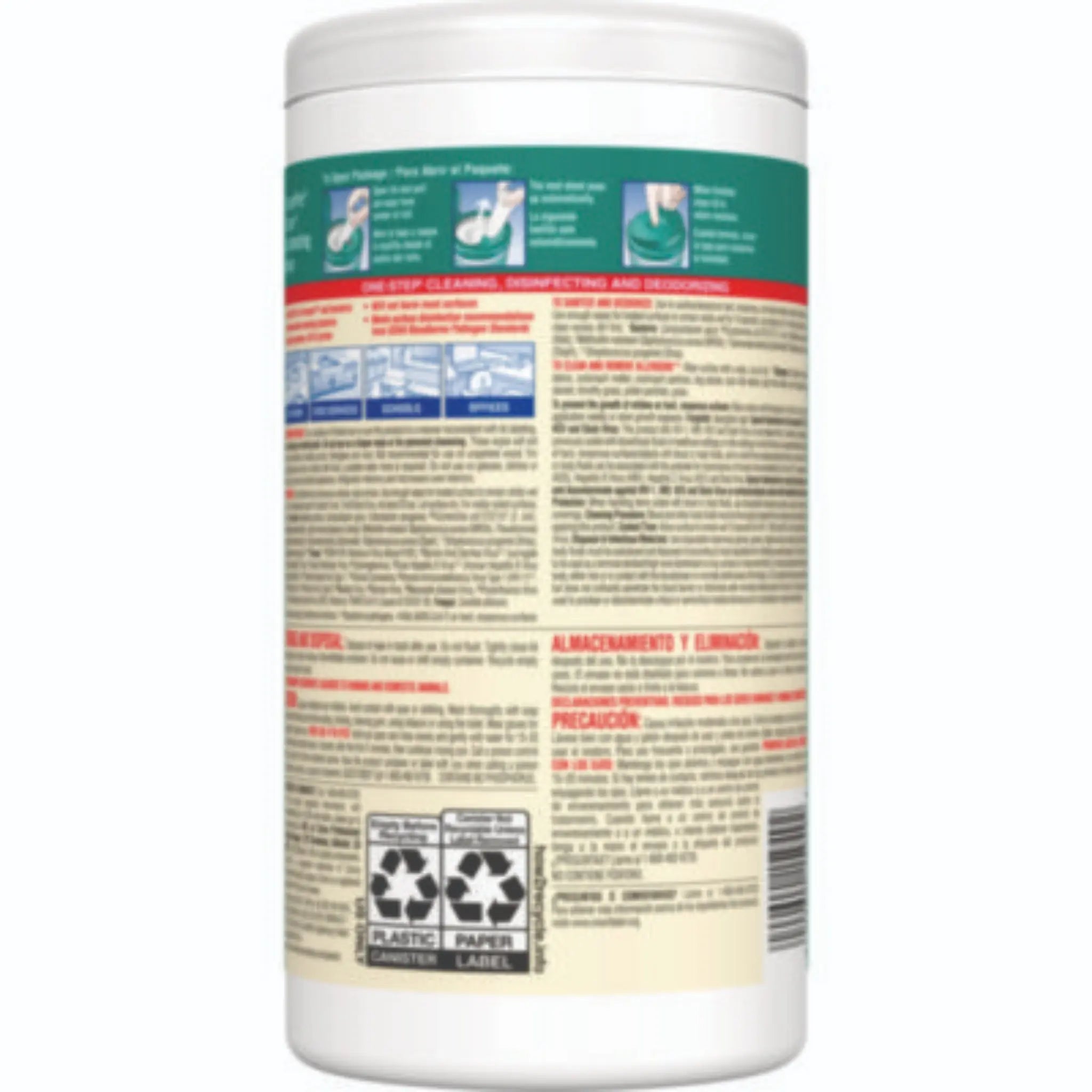 CLOROX SALES CO. CLO15949CT Disinfecting Wipes, Back View