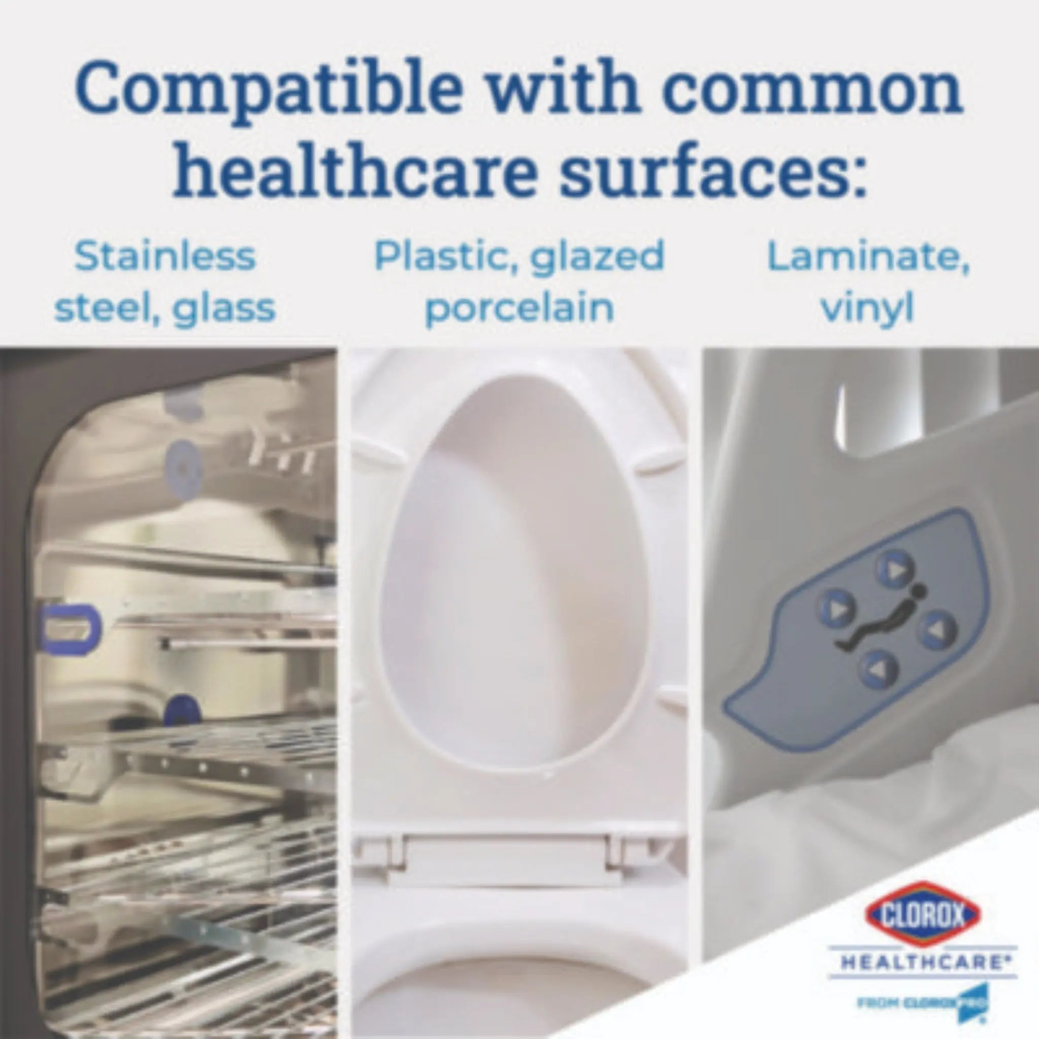 CLOROX SALES CO. CLO30359CT Bleach Germicidal Wipes, Healthcare Surfaces