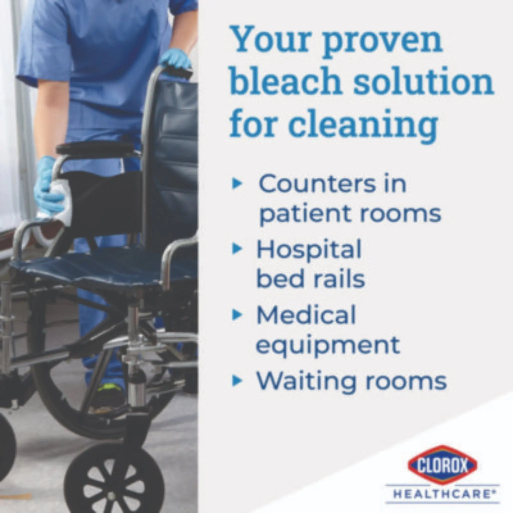 CLOROX SALES CO. CLO30577CT Bleach Germicidal Wipes, For Healthcare