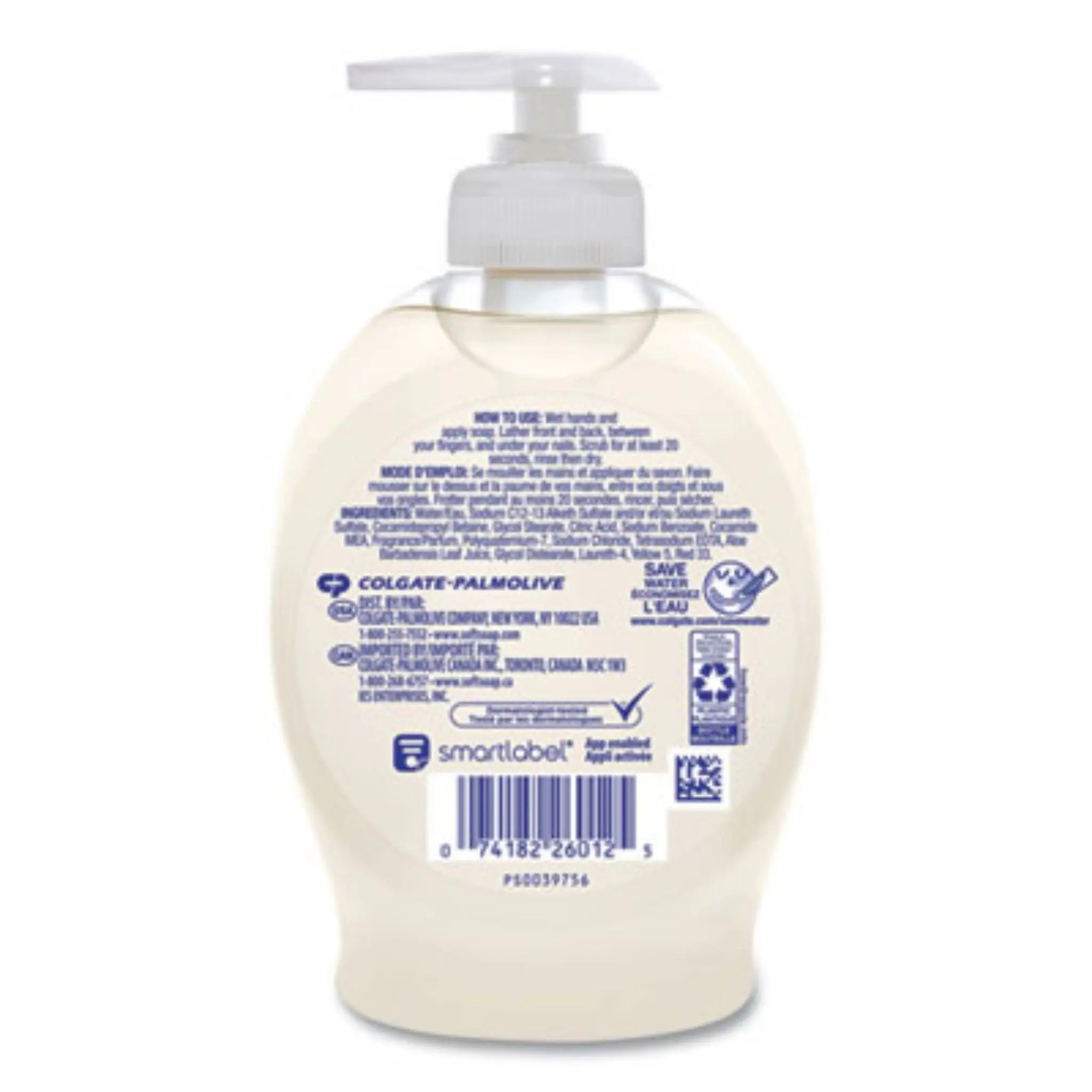 COLGATE PALMOLIVE, IPD. CPC45634EA Liquid Hand Soap Pump With Aloe, Back View