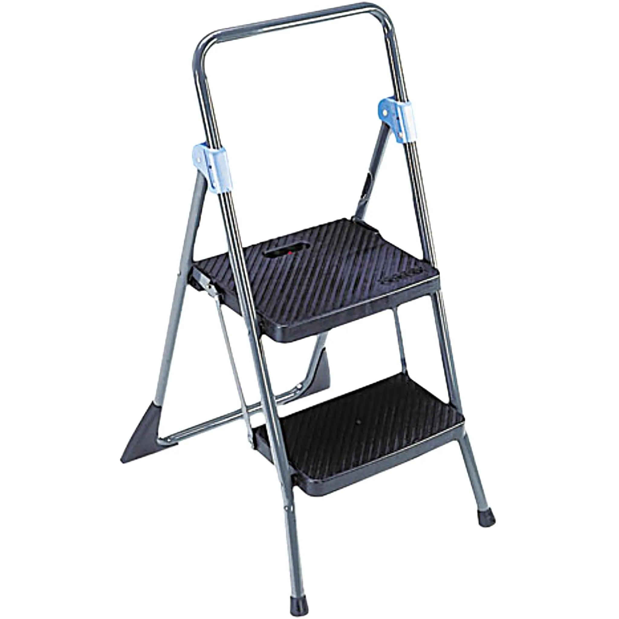 Cosco 11829GGB Commercial 2-Step Folding Stool, 300 lb Capacity, Gray, 20.5 x 24.75 x 39.5, 1 Each