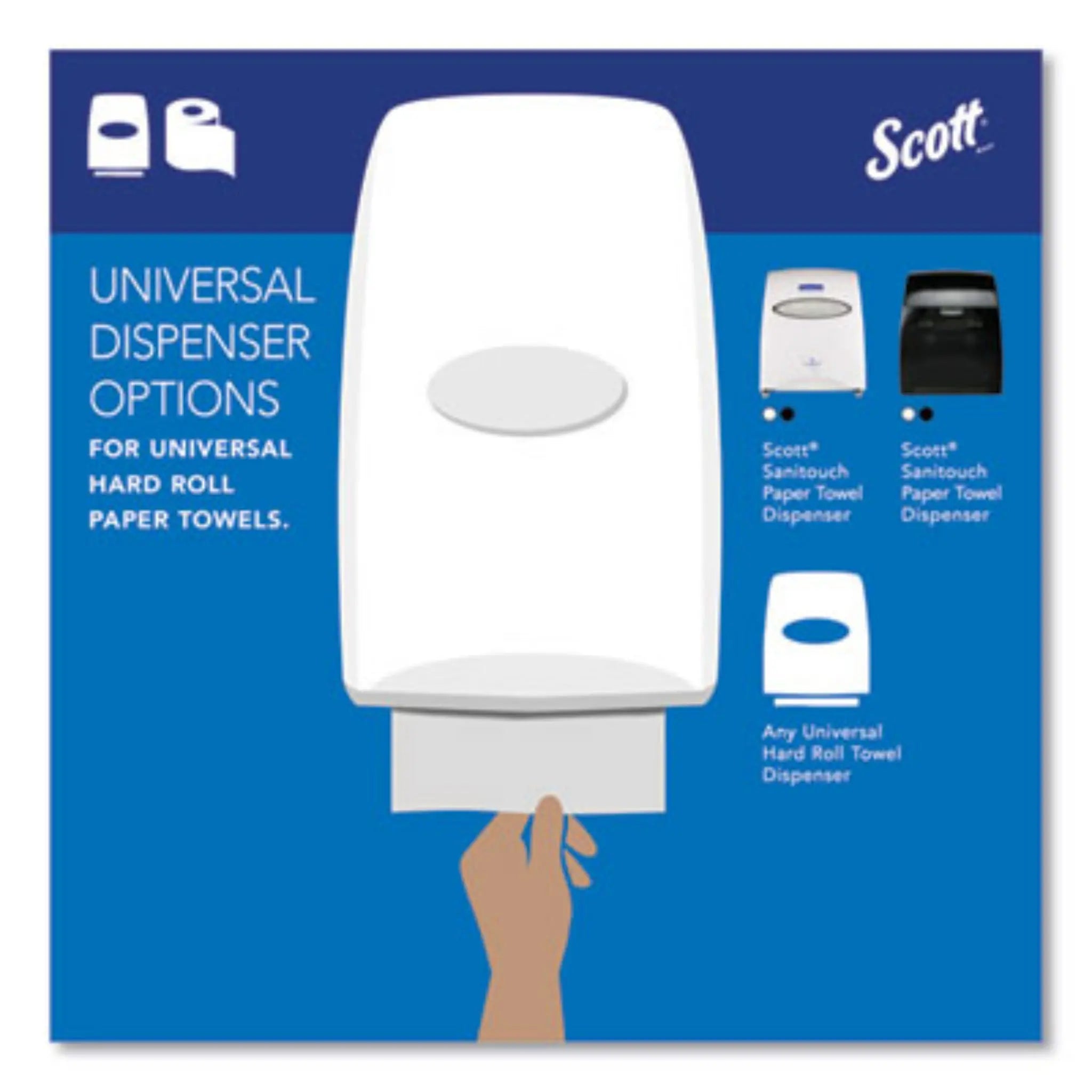 KIMBERLY-CLARK KCC01000 Essential High Capacity Hard Roll Towels for Business, Universal Dispenser Options