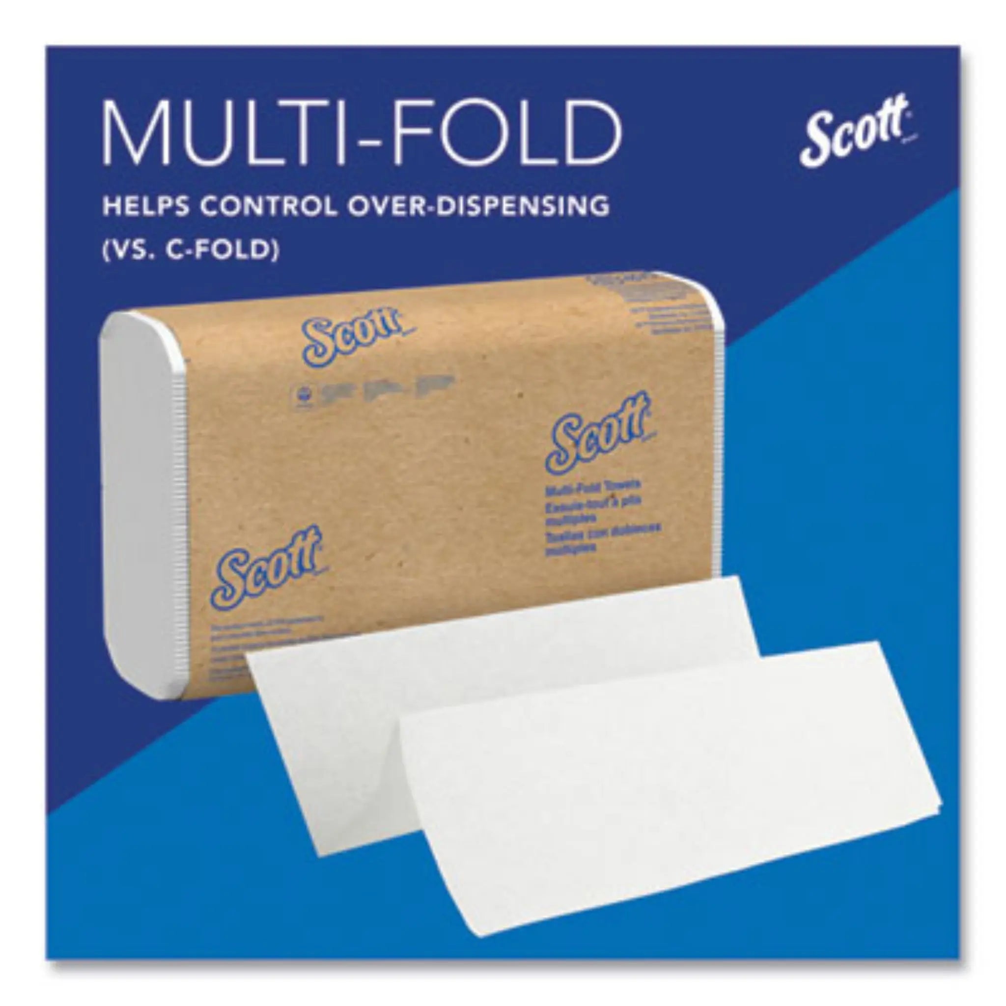 KIMBERLY-CLARK Scott 01804 Essential Multi-Fold Towels, Multi