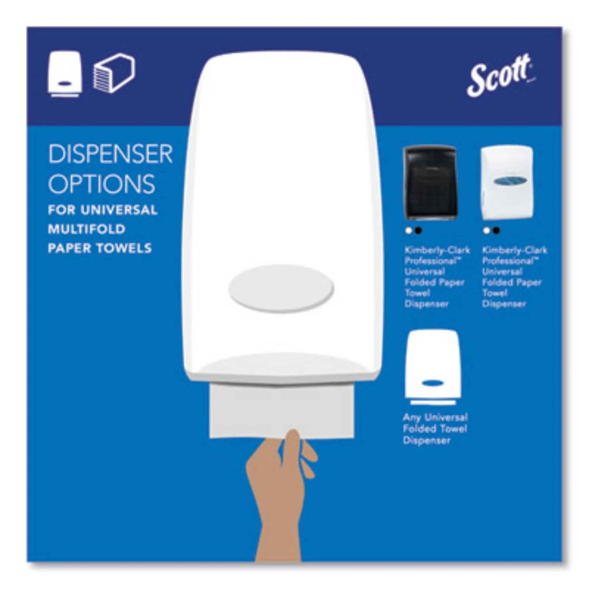 KIMBERLY-CLARK Scott 01804 Essential Multi-Fold Towels, Dispenser