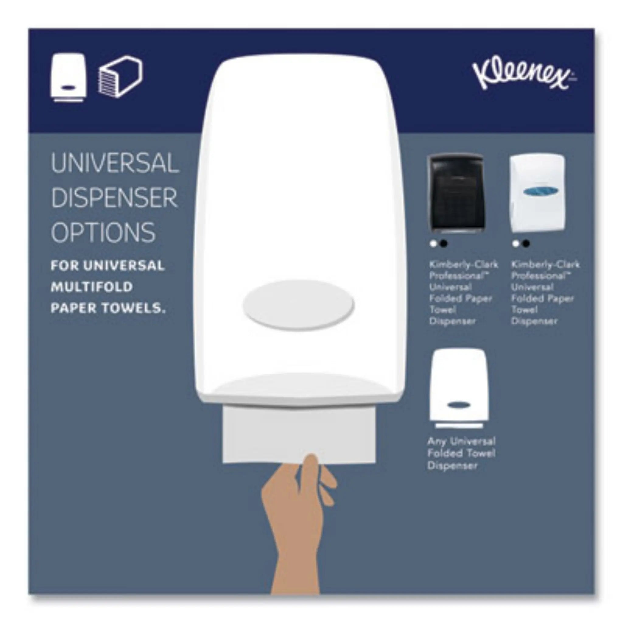 KIMBERLY-CLARK Kleenex 01890 Multi-Fold Paper Towels, Dispenser