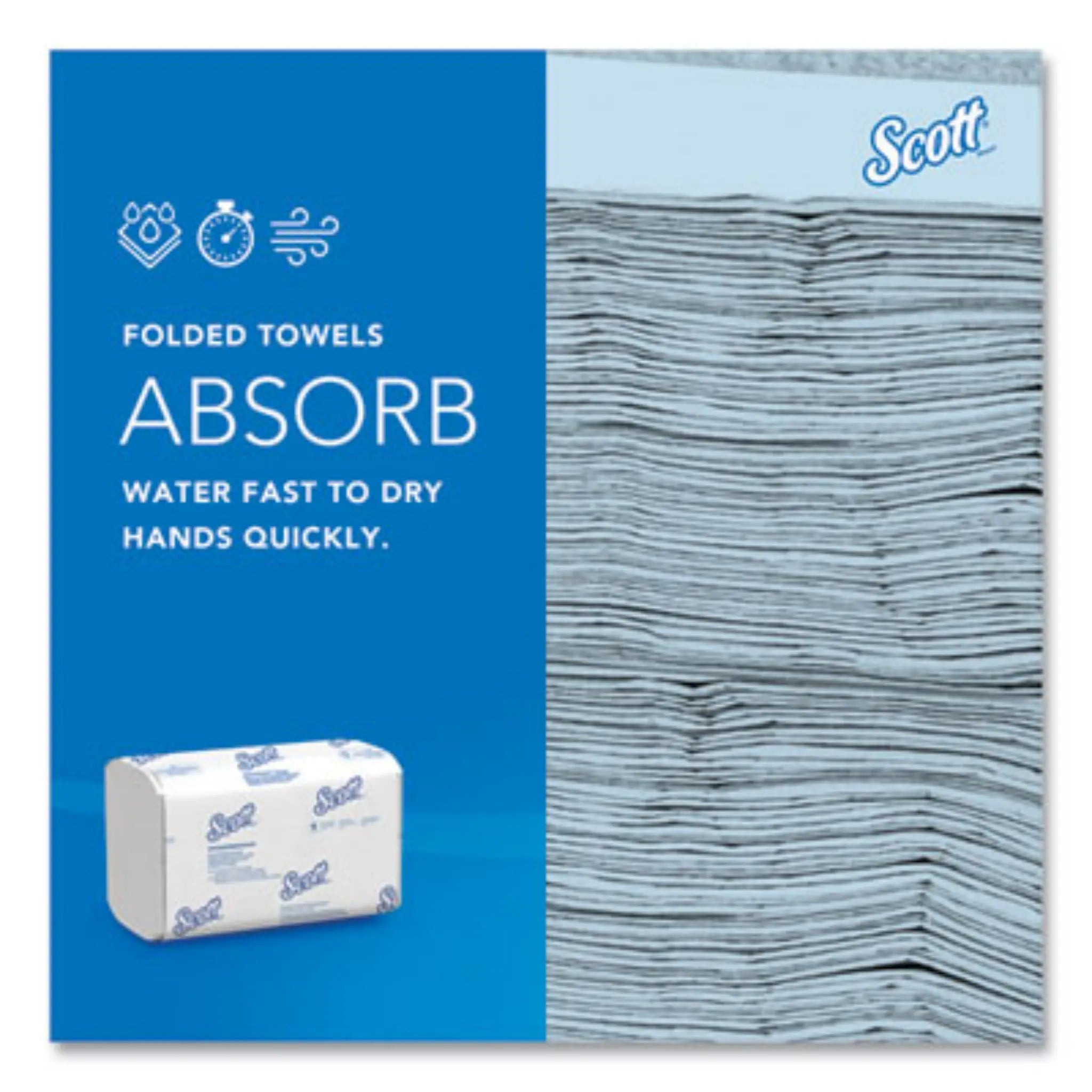 KIMBERLY-CLARK KCC01980 Pro Scottfold Towels, Absorbent
