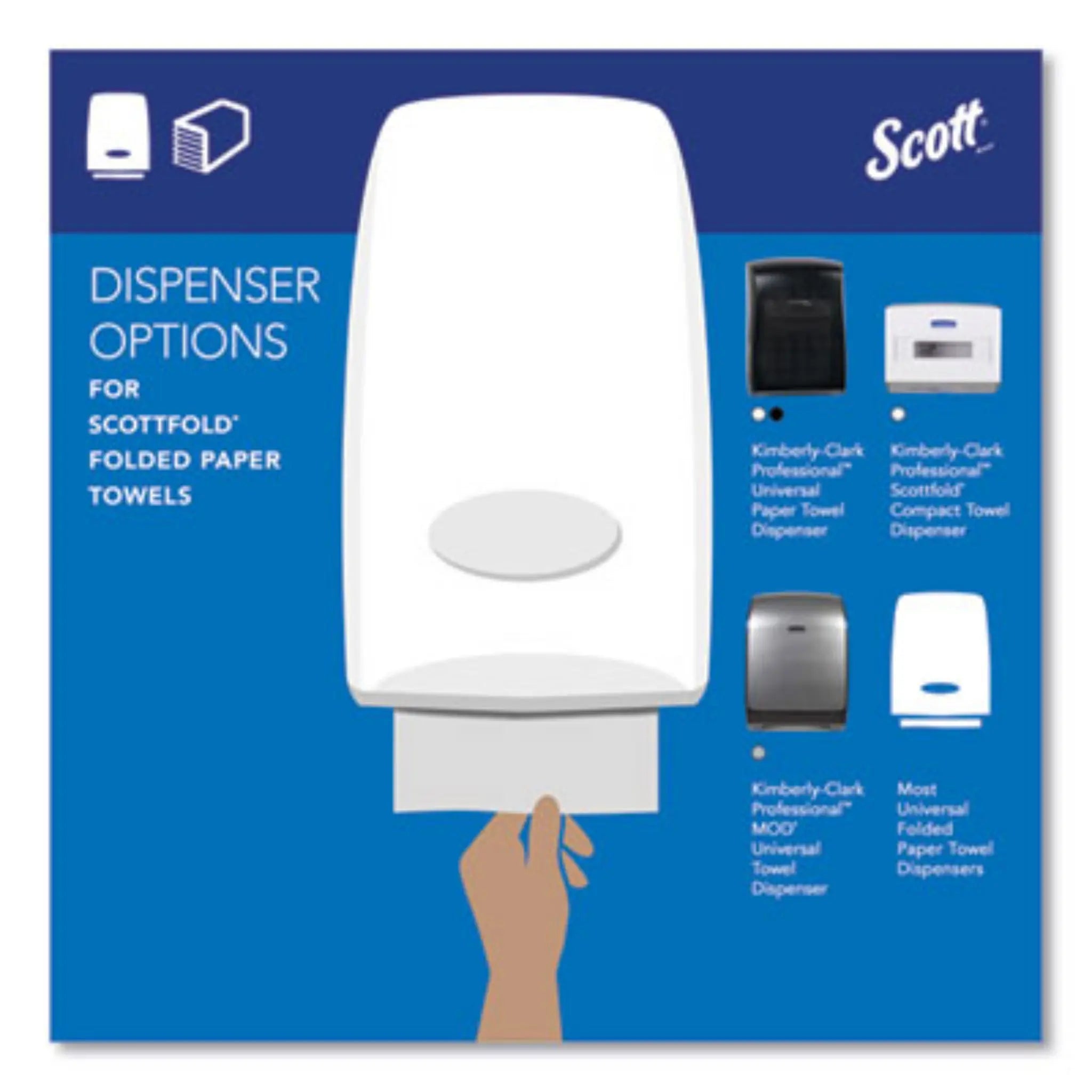 KIMBERLY-CLARK KCC01980 Pro Scottfold Towels, Dispenser