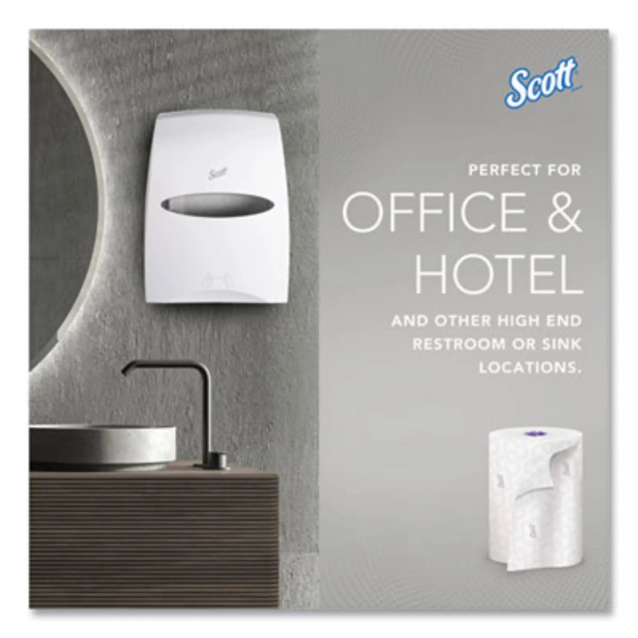 KIMBERLY-CLARK Scott 02001 Essential High Capacity Hard Roll Towel, Perfect for Office & Hotel