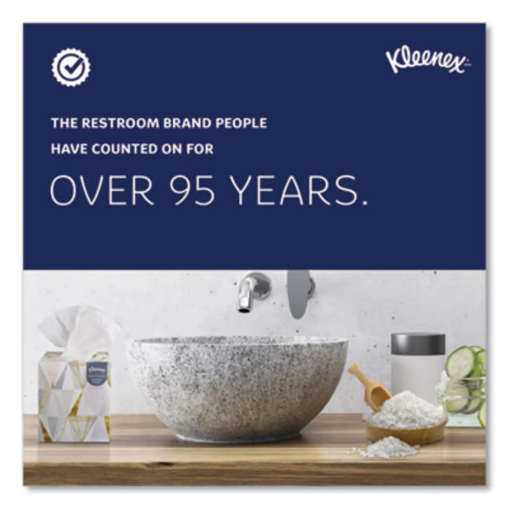 KIMBERLY-CLARK Kleenex 03076 White Facial Tissue for Business, Restroom Brand