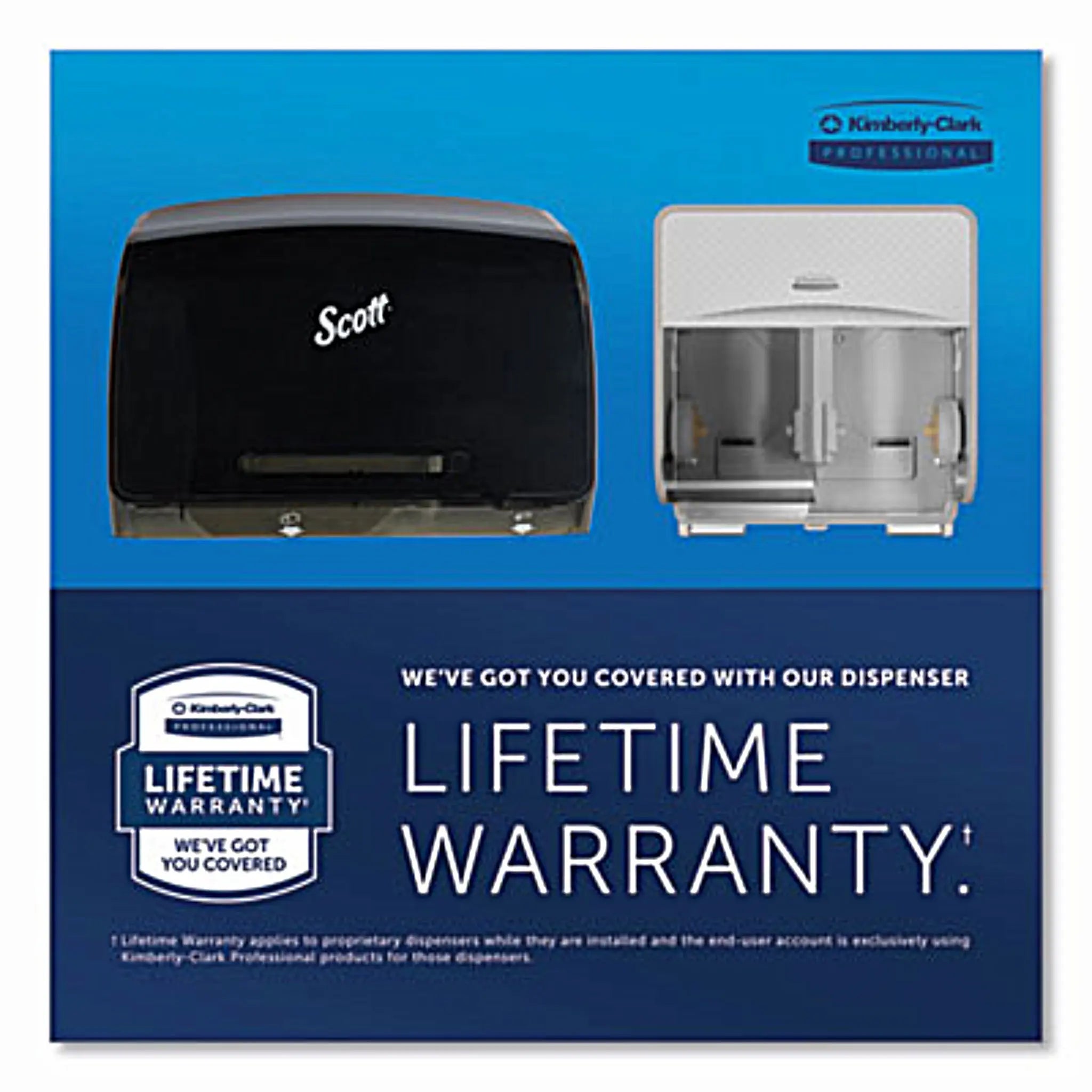 KIMBERLY CLARK Scott KCC09602 Essential Coreless Jumbo Roll Tissue Dispenser for Business, With Lifetime Warranty