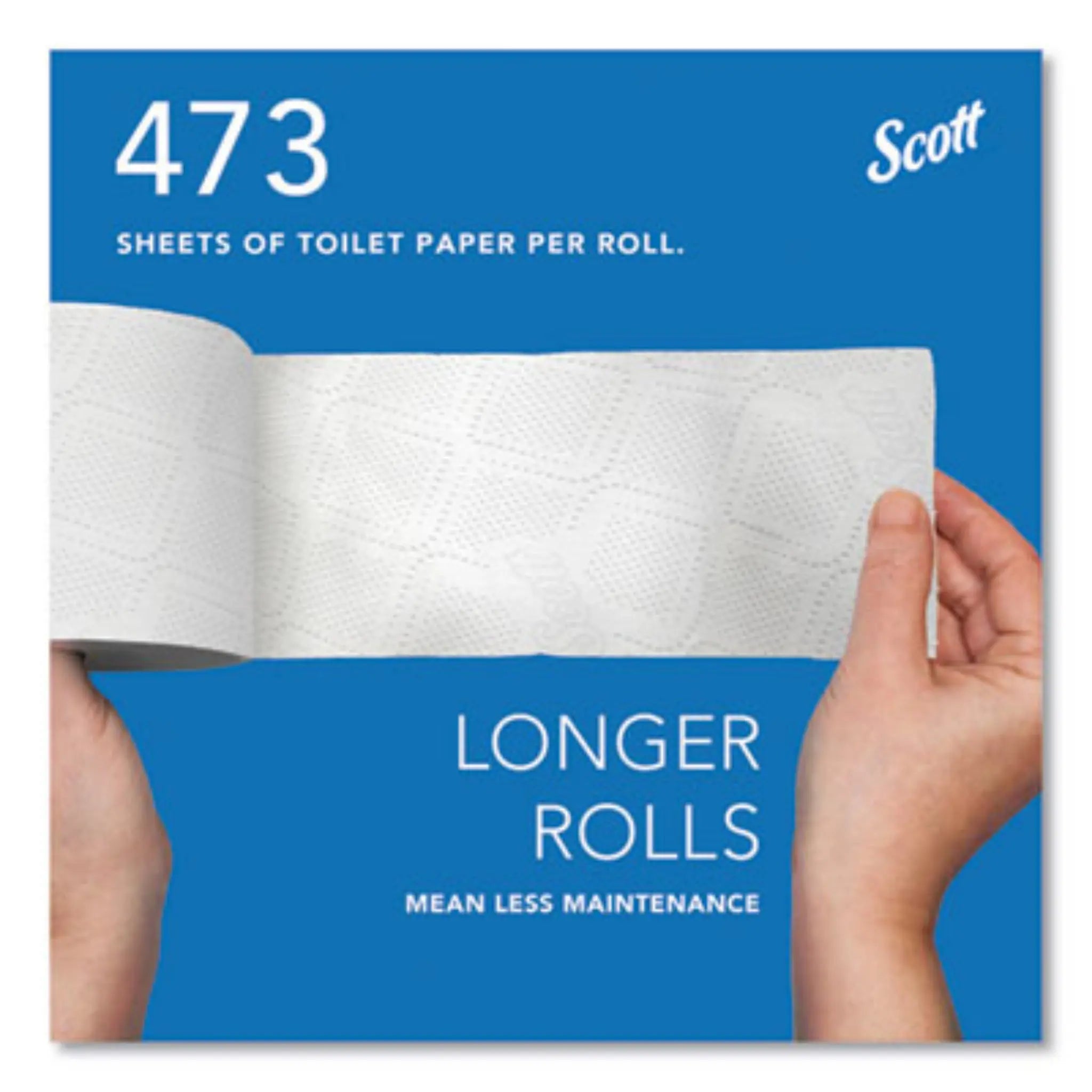 KIMBERLY-CLARK Scott 13217 Essential 100% Recycled Fiber SRB Bathroom Tissue, Longer Rolls