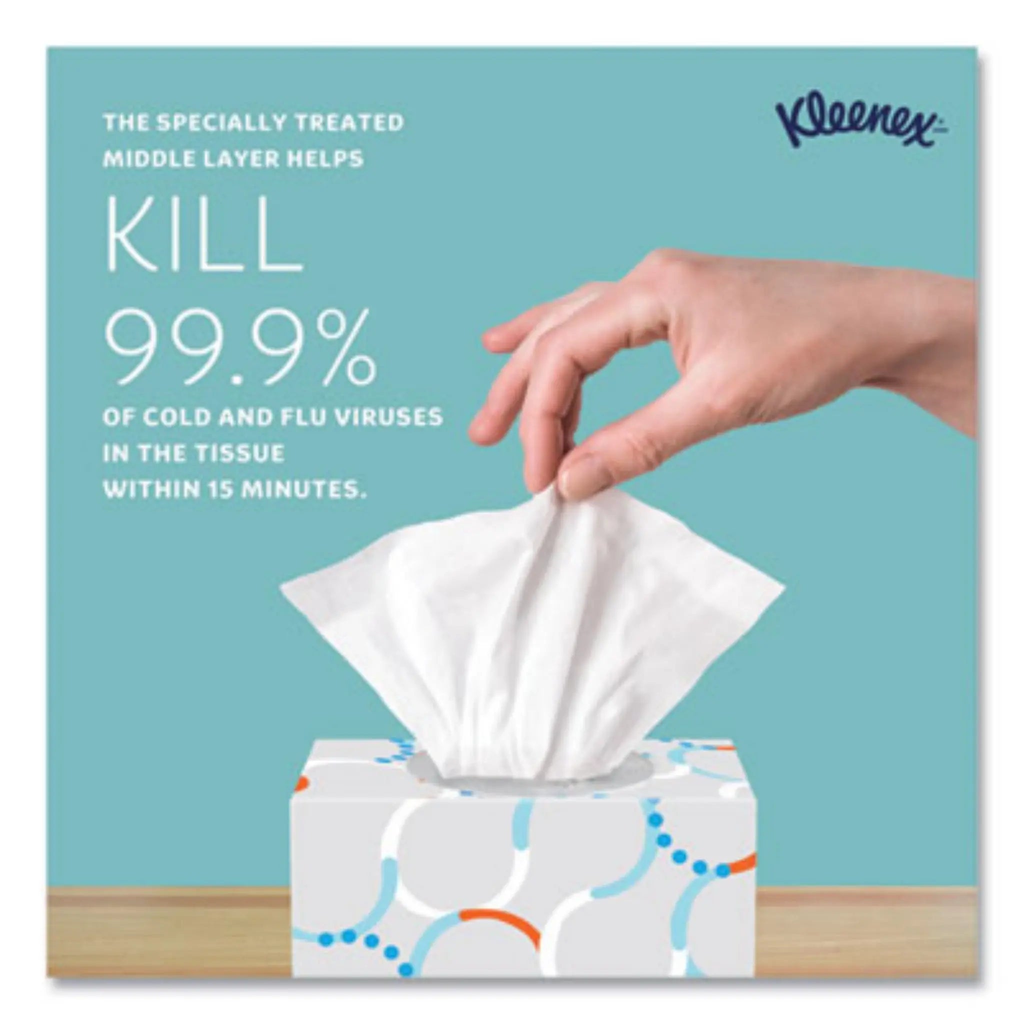 KIMBERLY-CLARK KCC21286 Boutique Anti-Viral Tissue, Kills 99.9%