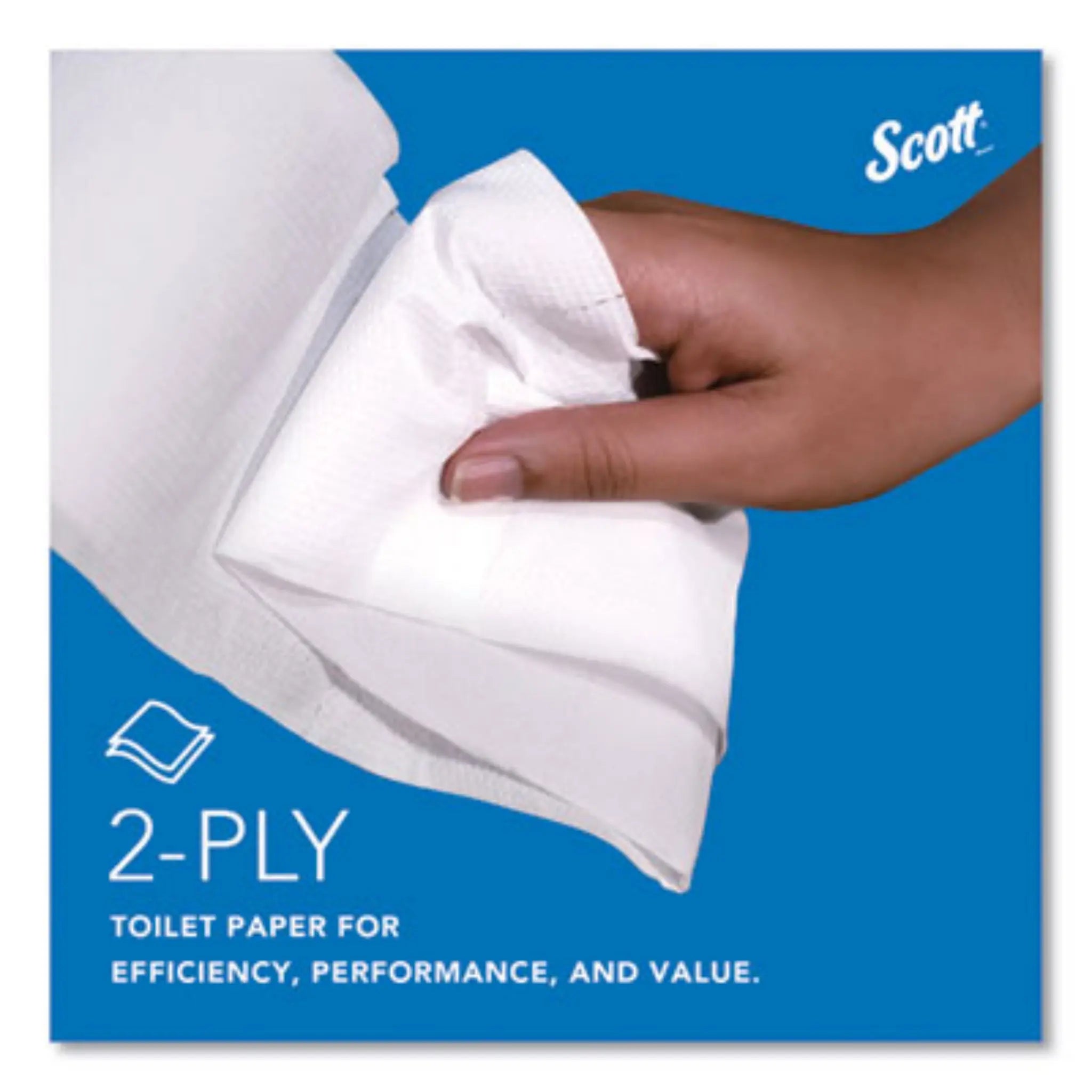 KIMBERLY-CLARK KCC67805 Essential 100% Recycled Fiber JRT Bathroom Tissue for Business, 2-Ply