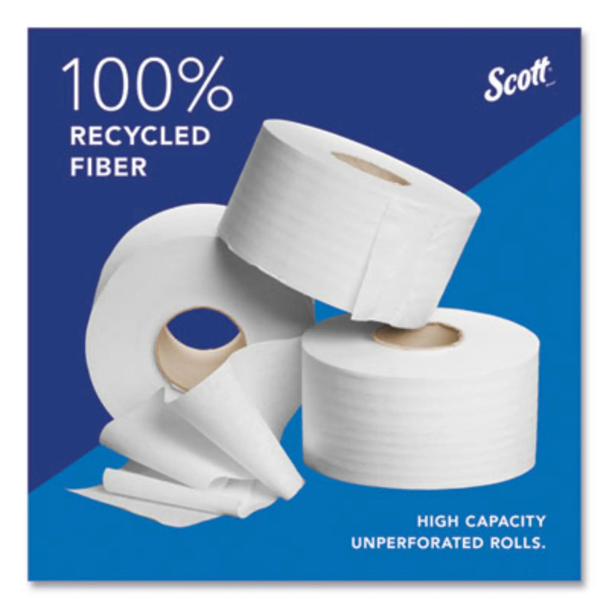 KIMBERLY-CLARK KCC67805 Essential 100% Recycled Fiber JRT Bathroom Tissue for Business, 100% Recycled Fiber