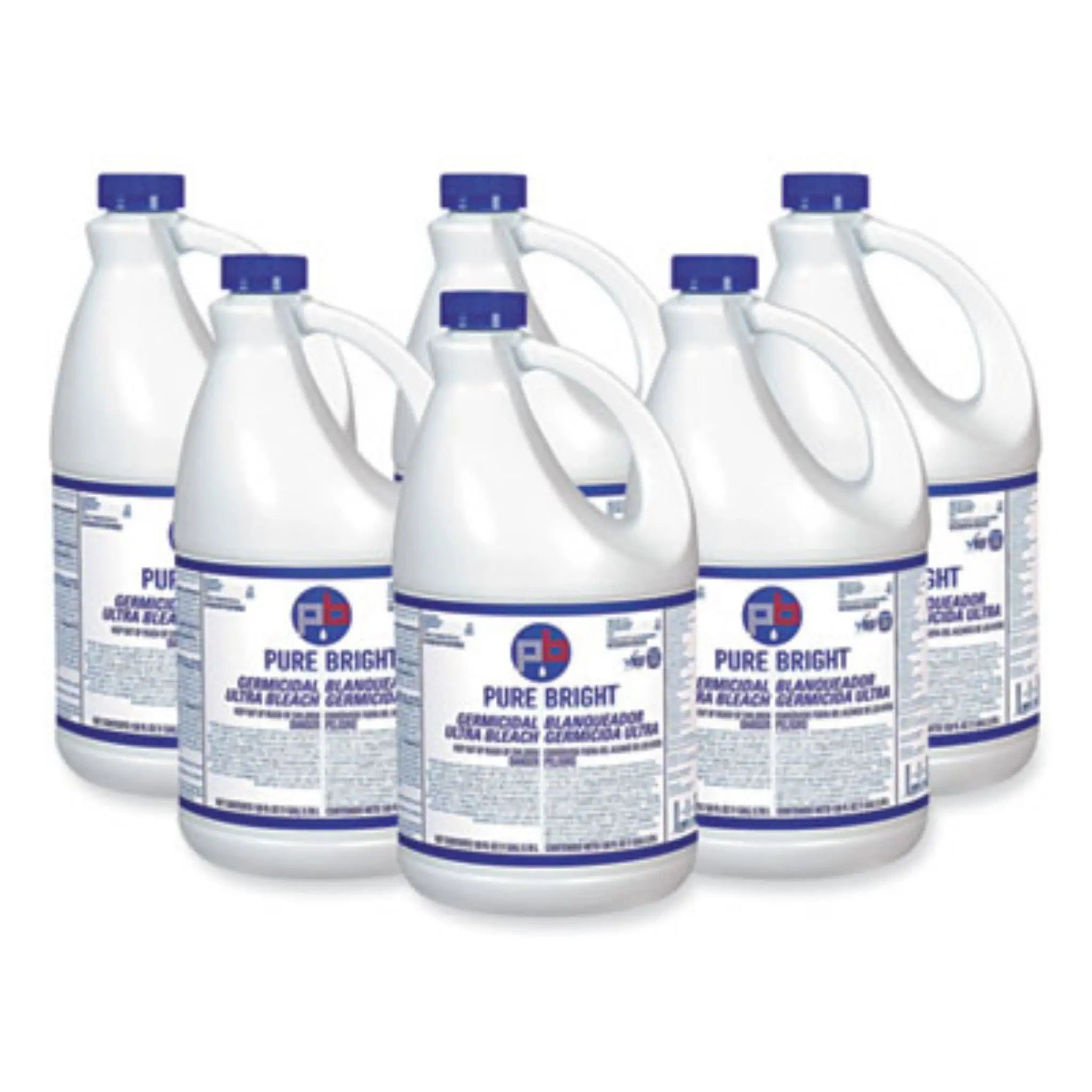 KIK INTERNATIONAL Pure Bright BLEACH6 Liquid Germicidal Bleach, 1 gal Bottle, Carton of 6