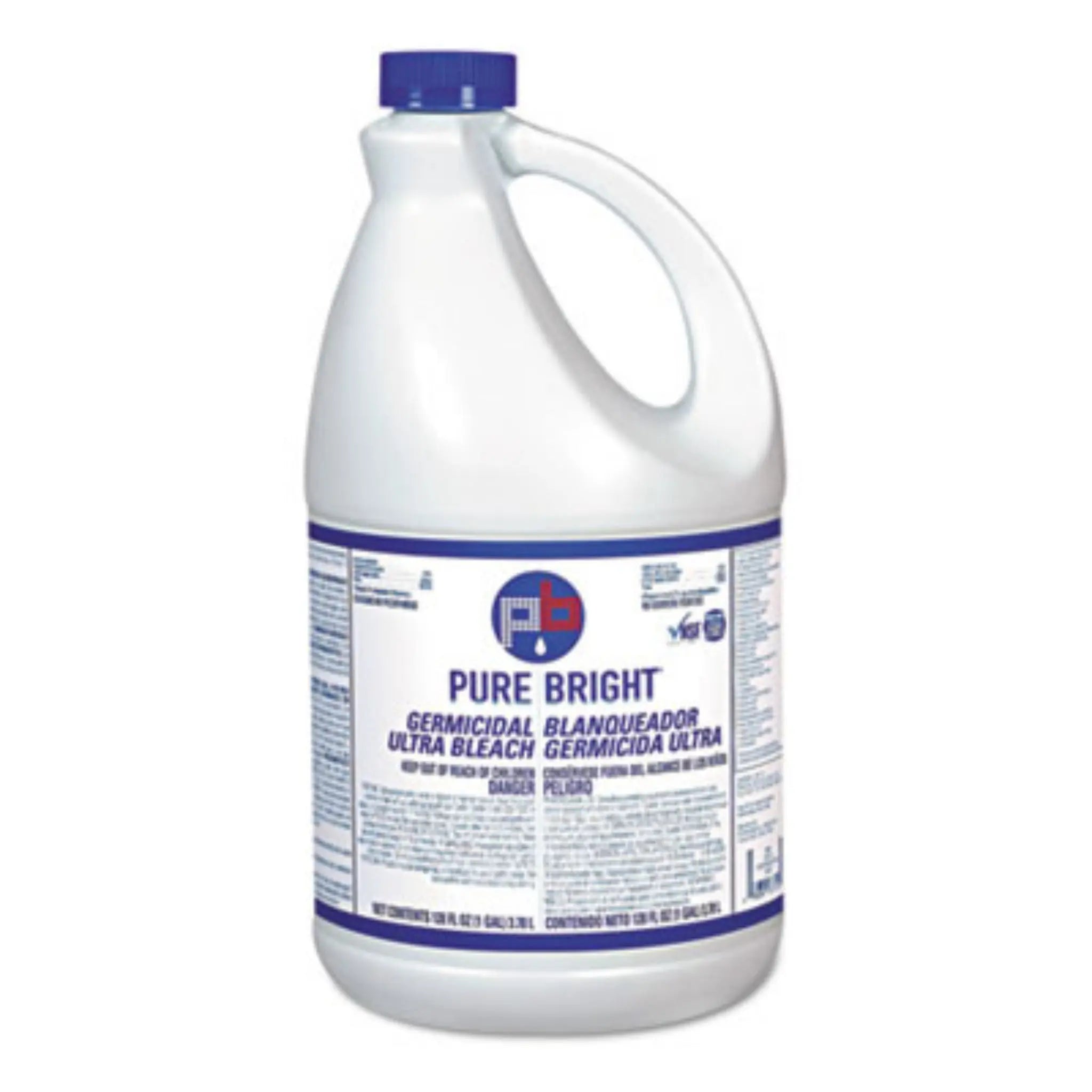 KIK INTERNATIONAL Pure Bright BLEACH6 Liquid Germicidal Bleach, 1 gal Bottle, Front View