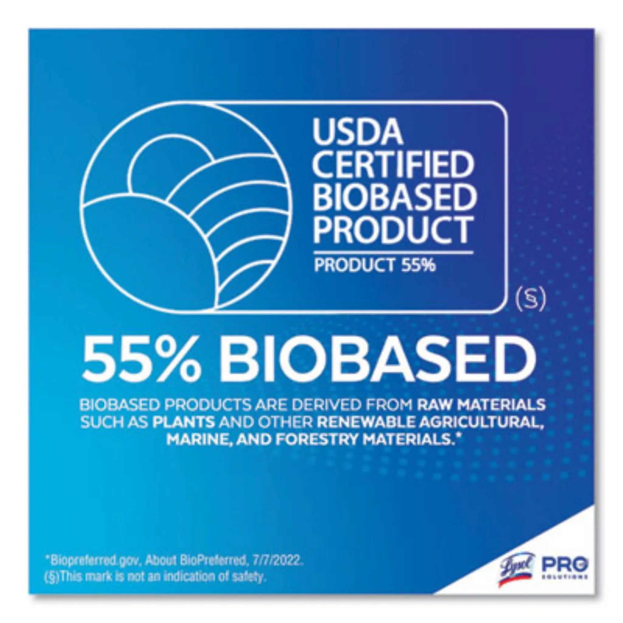 RECKITT BENCKISER RAC77182CT Disinfecting Wipes, 55% Biobased