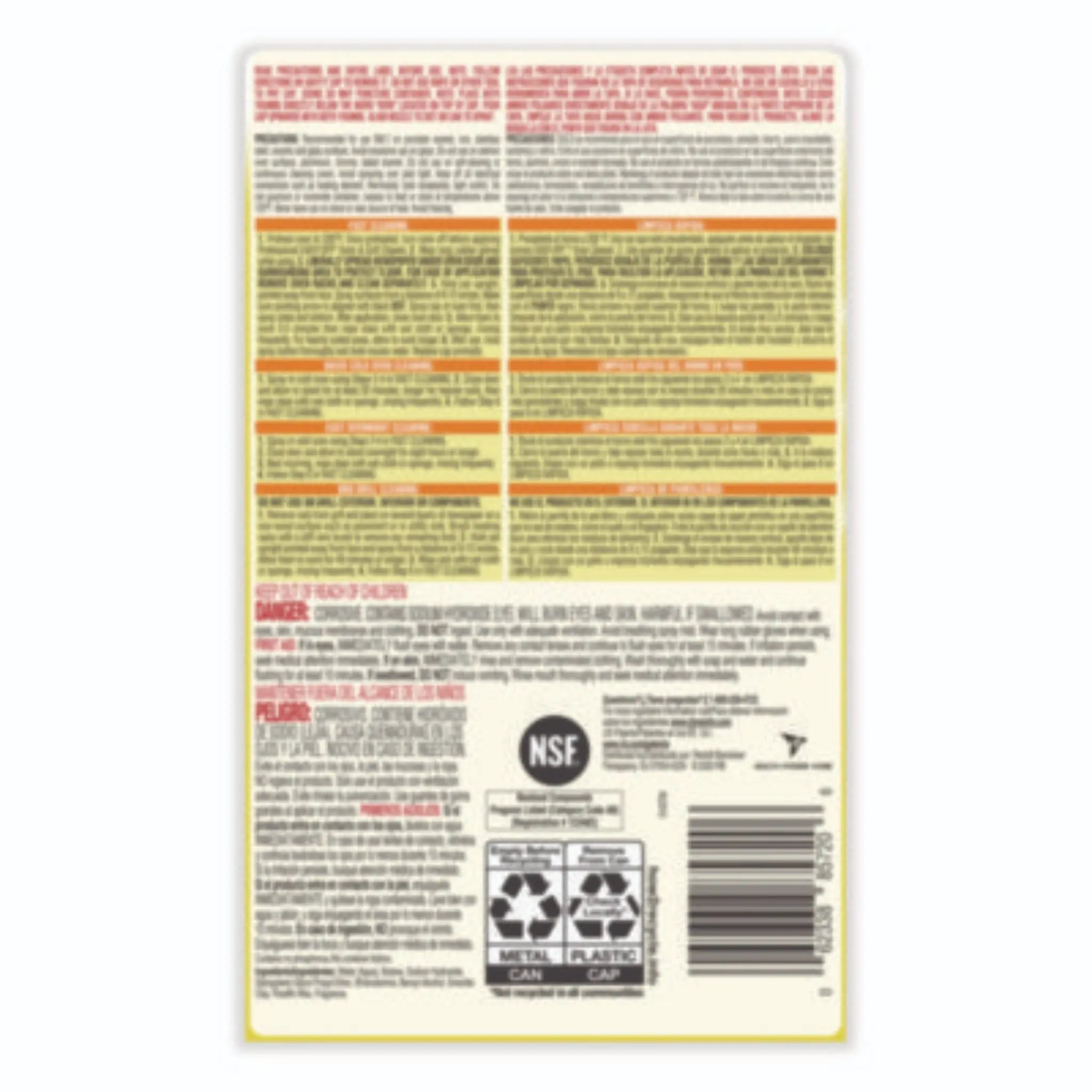 RECKITT BENCKISER RAC85261 Oven And Grill Cleaner, Information