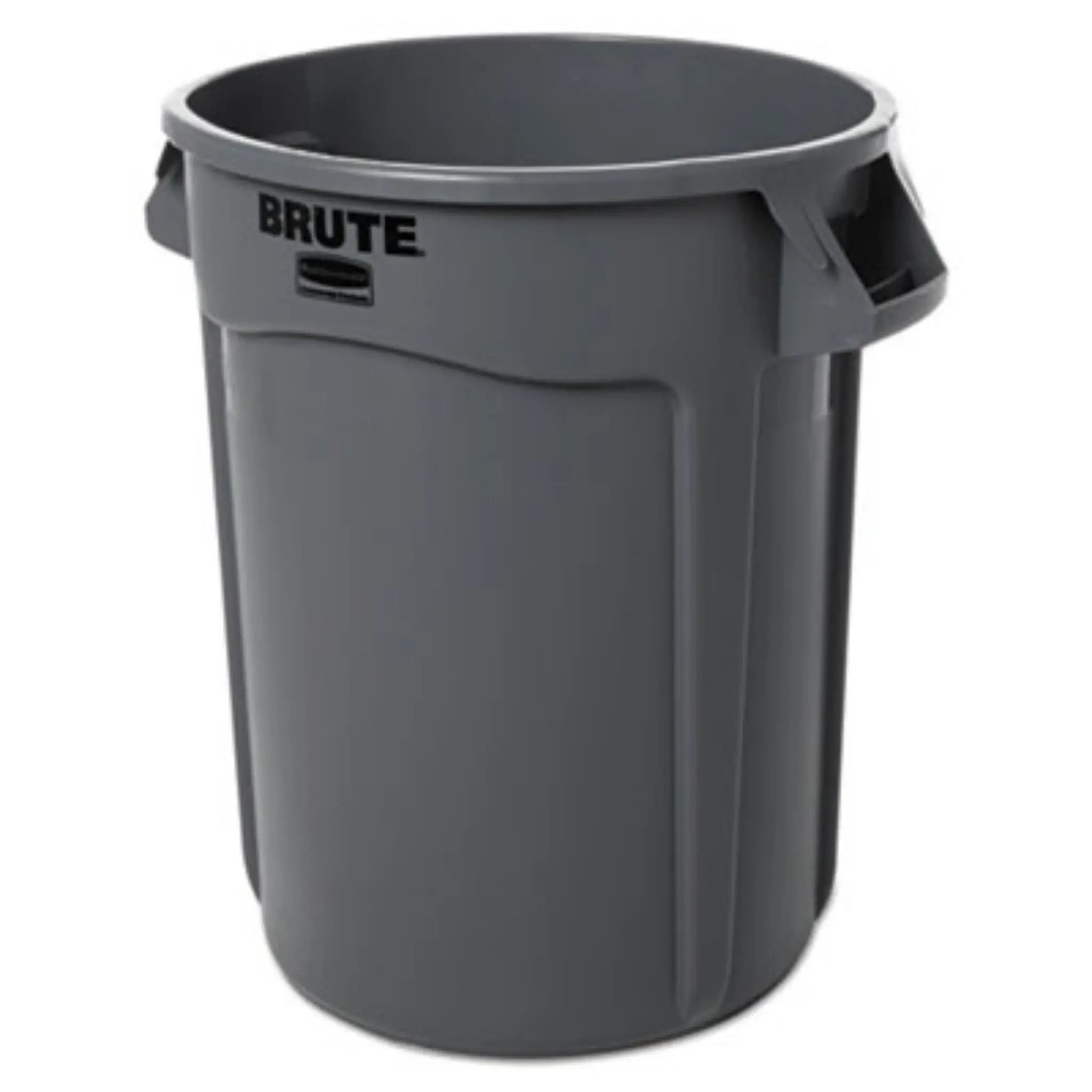 RUBBERMAID COMMERCIAL PROD. RCP263200GY Vented Round Brute Container, Front View