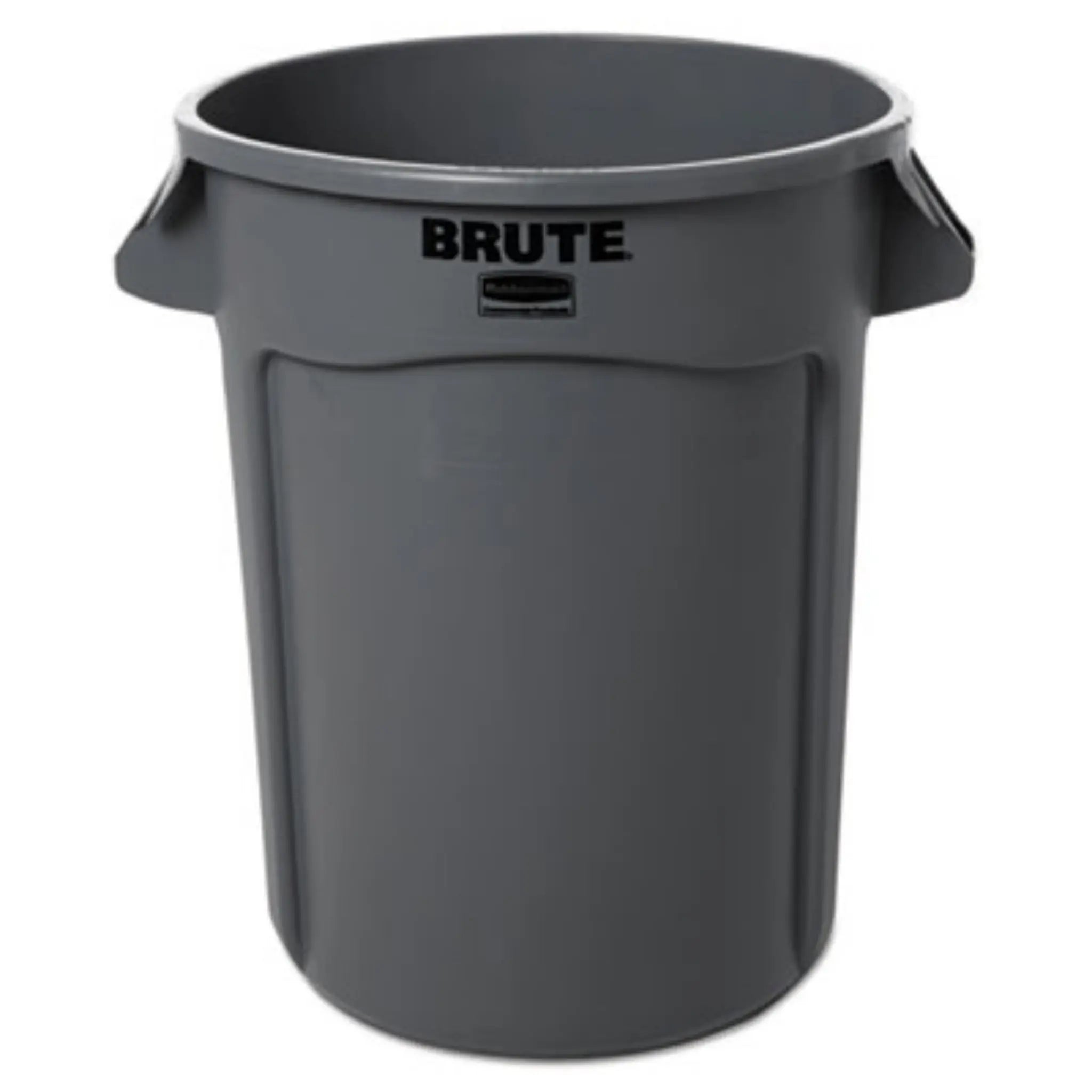 RUBBERMAID COMMERCIAL PROD. RCP263200GY Vented Round Brute Container, 32 gal, Plastic, Gray, 1 Each