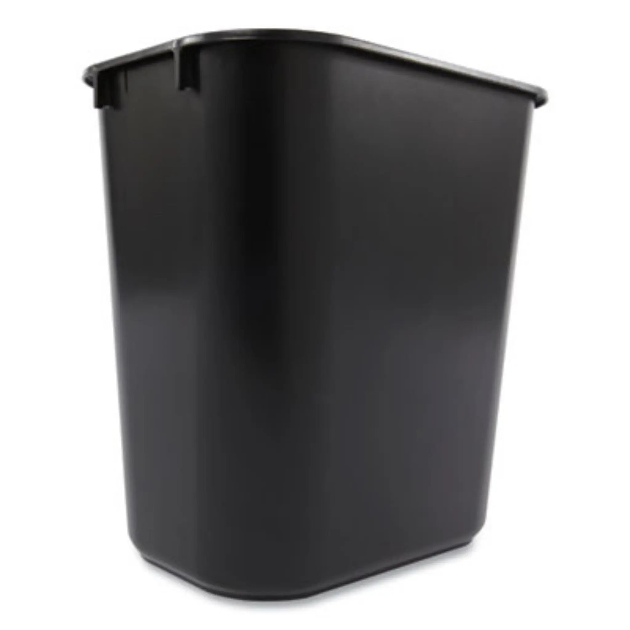 RUBBERMAID COMMERCIAL PROD. RCP295500BK Deskside Plastic Wastebasket, Side View