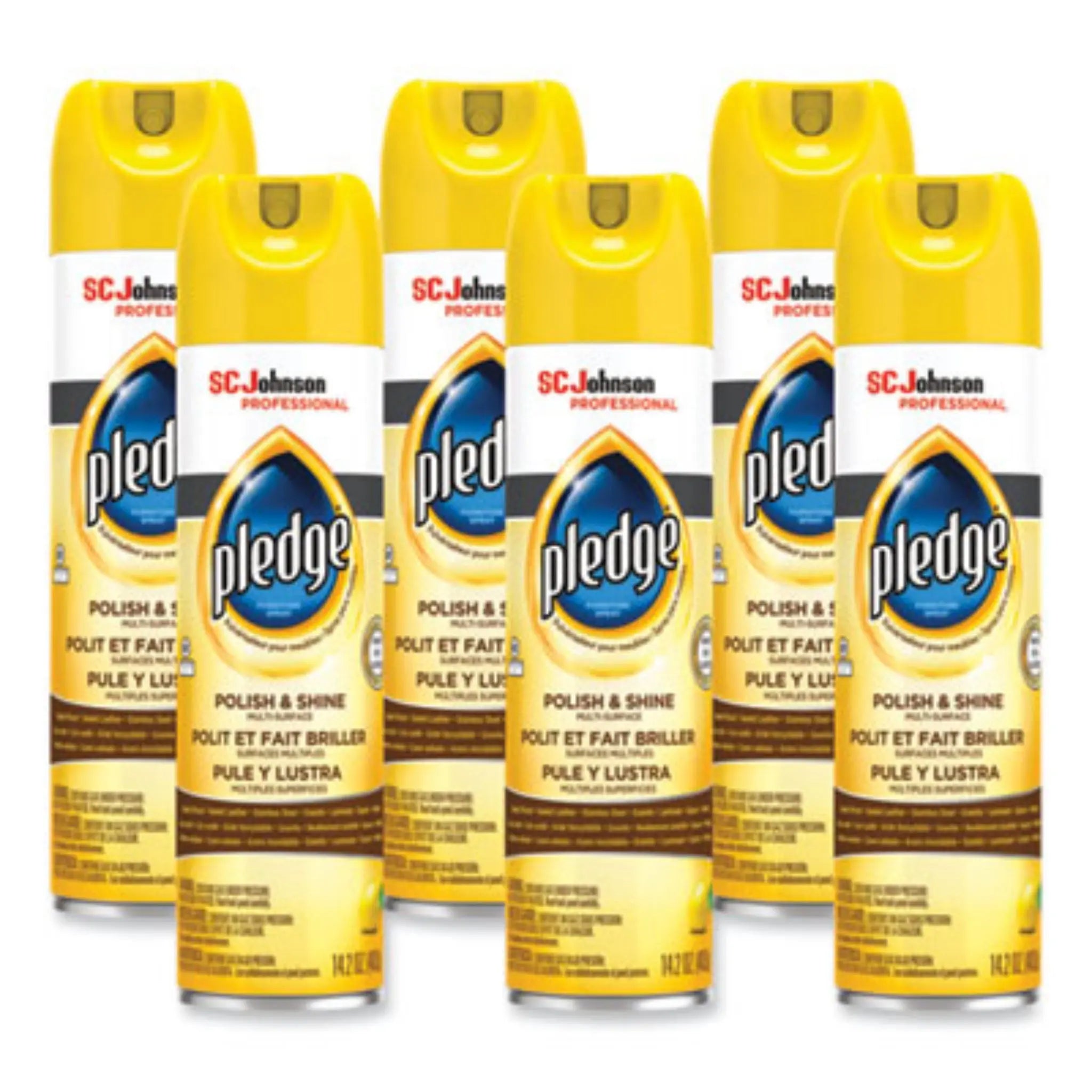 SC JOHNSON SJN301168 Furniture Polish, Lemon, 14.2 Oz Aerosol Spray, Case of 6