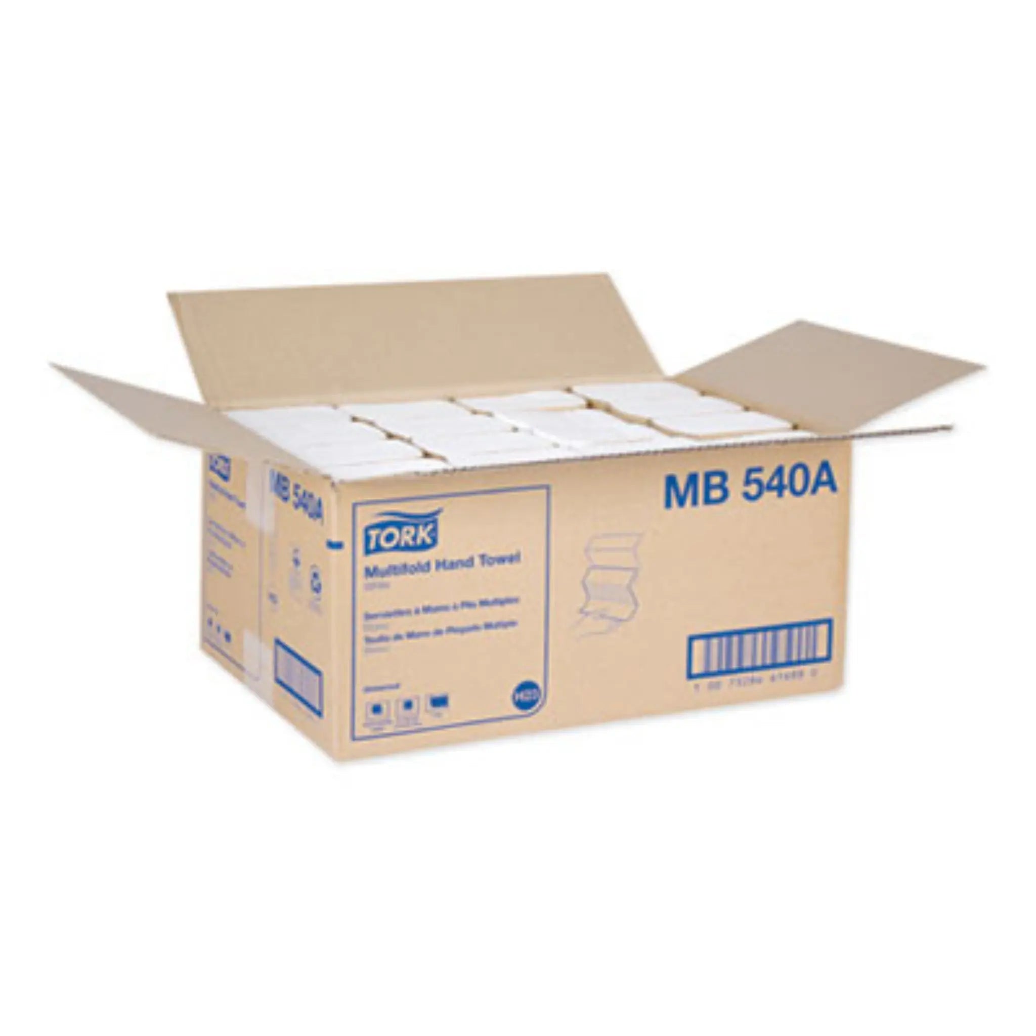 ESSITY TRKMB540A Universal Multifold Hand Towel, Carton, Front View, Opened