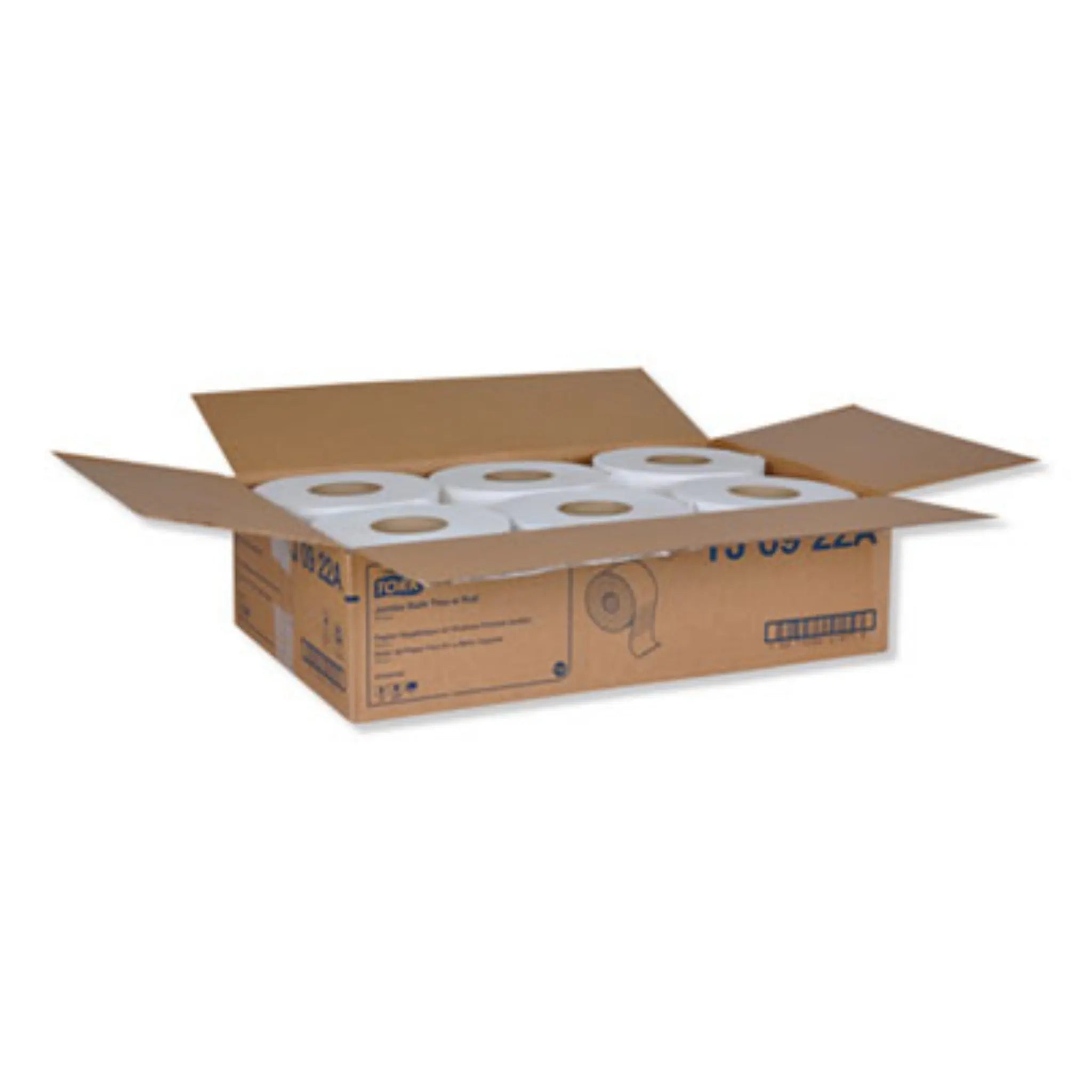 ESSITY TRKTJ0922A Universal Jumbo Bath Tissue, Carton, Front View, Opened