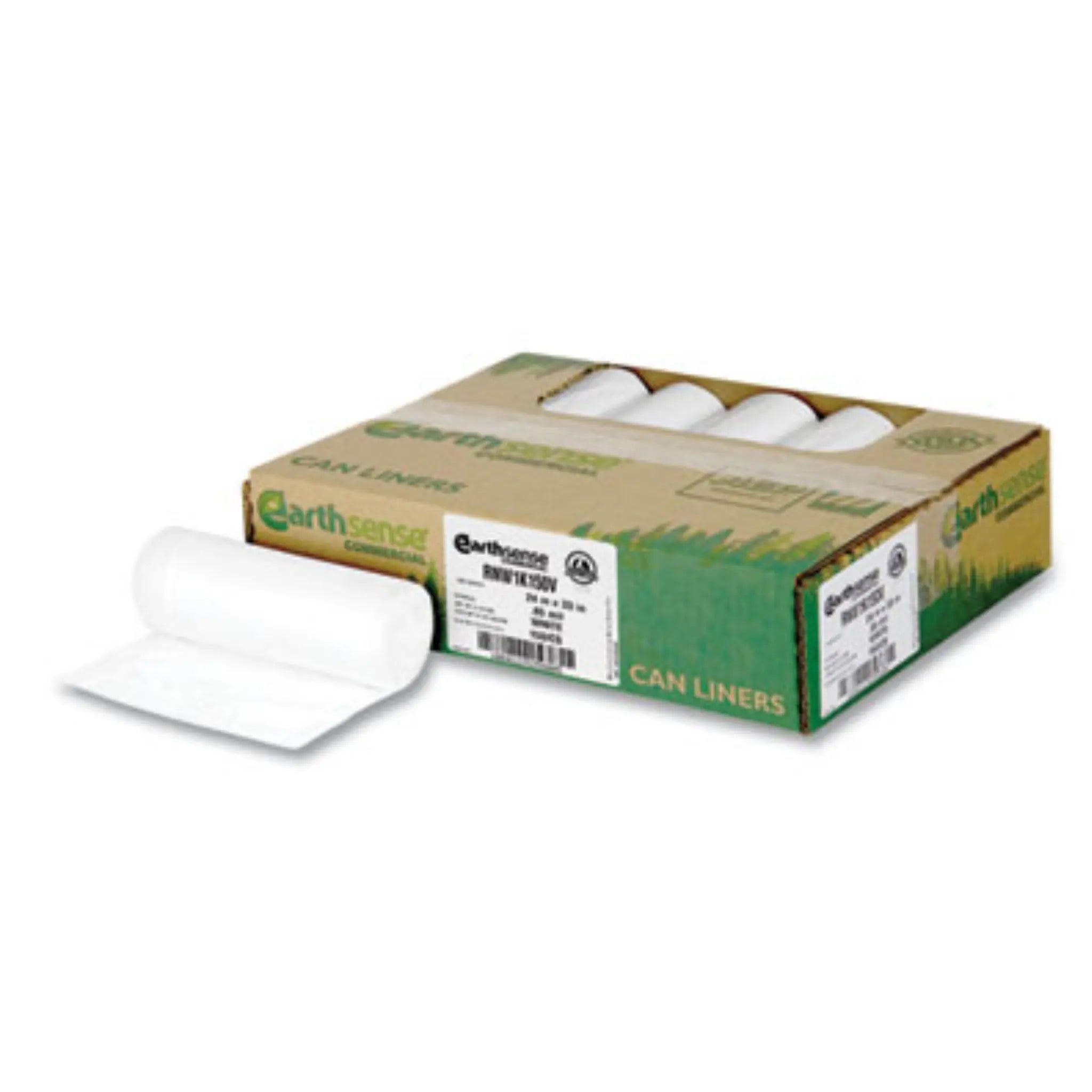 WEBSTER INDUSTRIES WBIRNW1K 50V Linear-Low-Density Recycled Tall Kitchen Bags, Carton of 10 Rolls