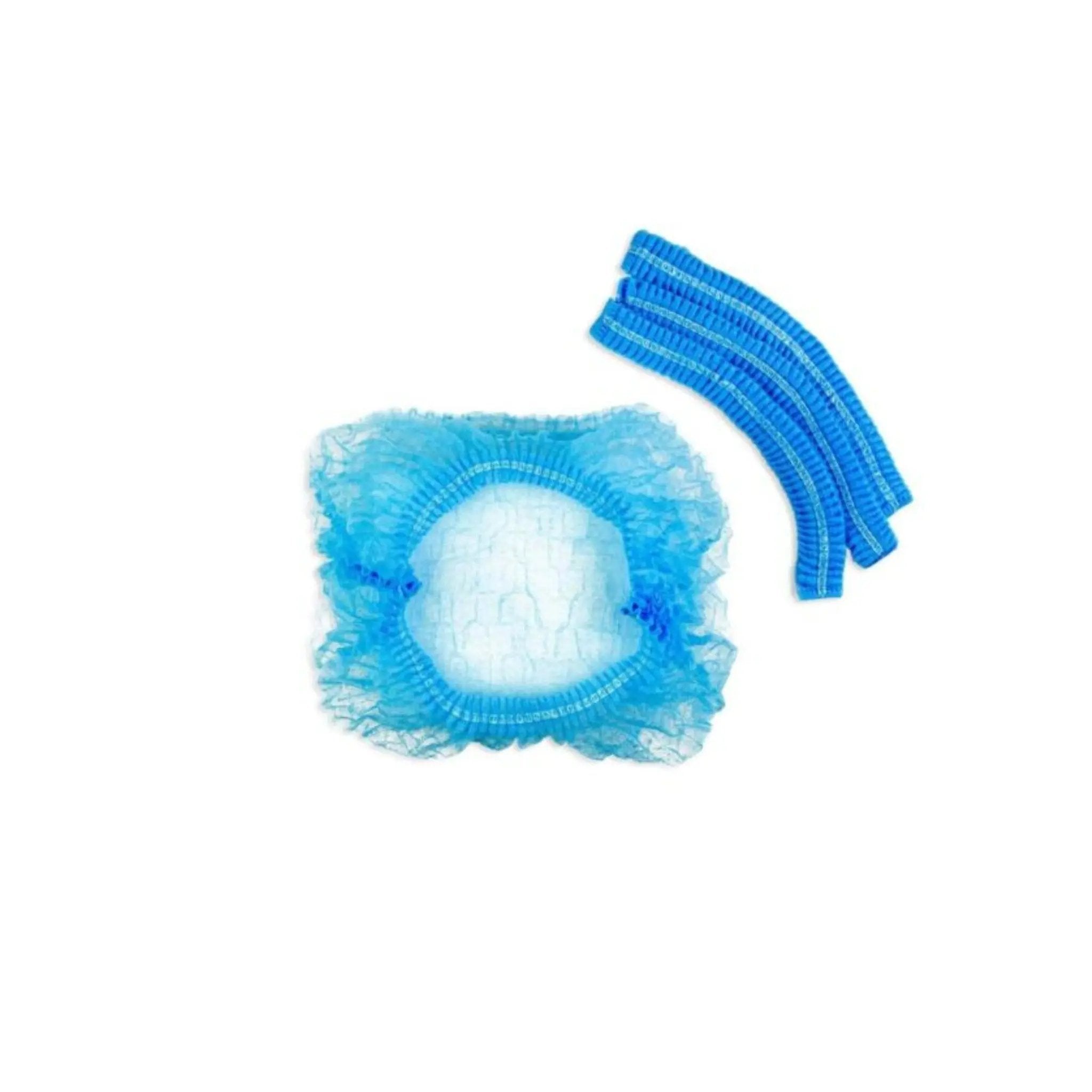 International EnviroGuard S110NW-BPL Pleated Bouffant Cap, Blue, detailed view