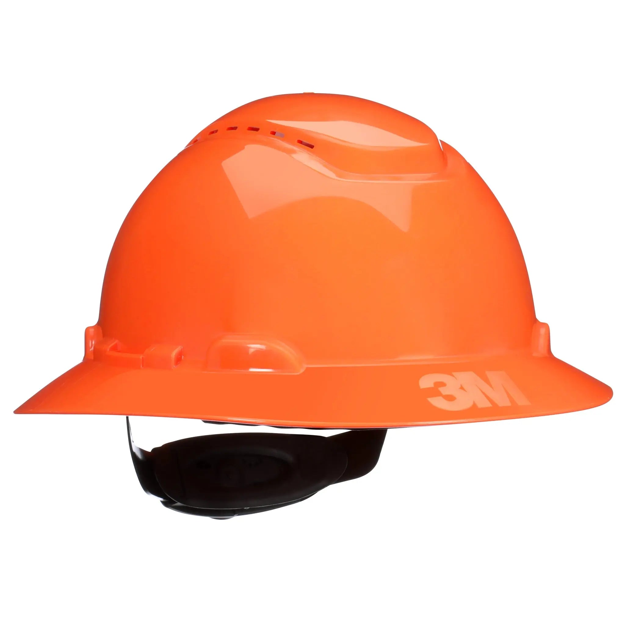 3M SecureFit Full Brim Hard Hat H-806SFV-UV, Orange Vented, 4-Point Pressure Diffusion Ratchet Suspension with UVicator, 20ea/CS