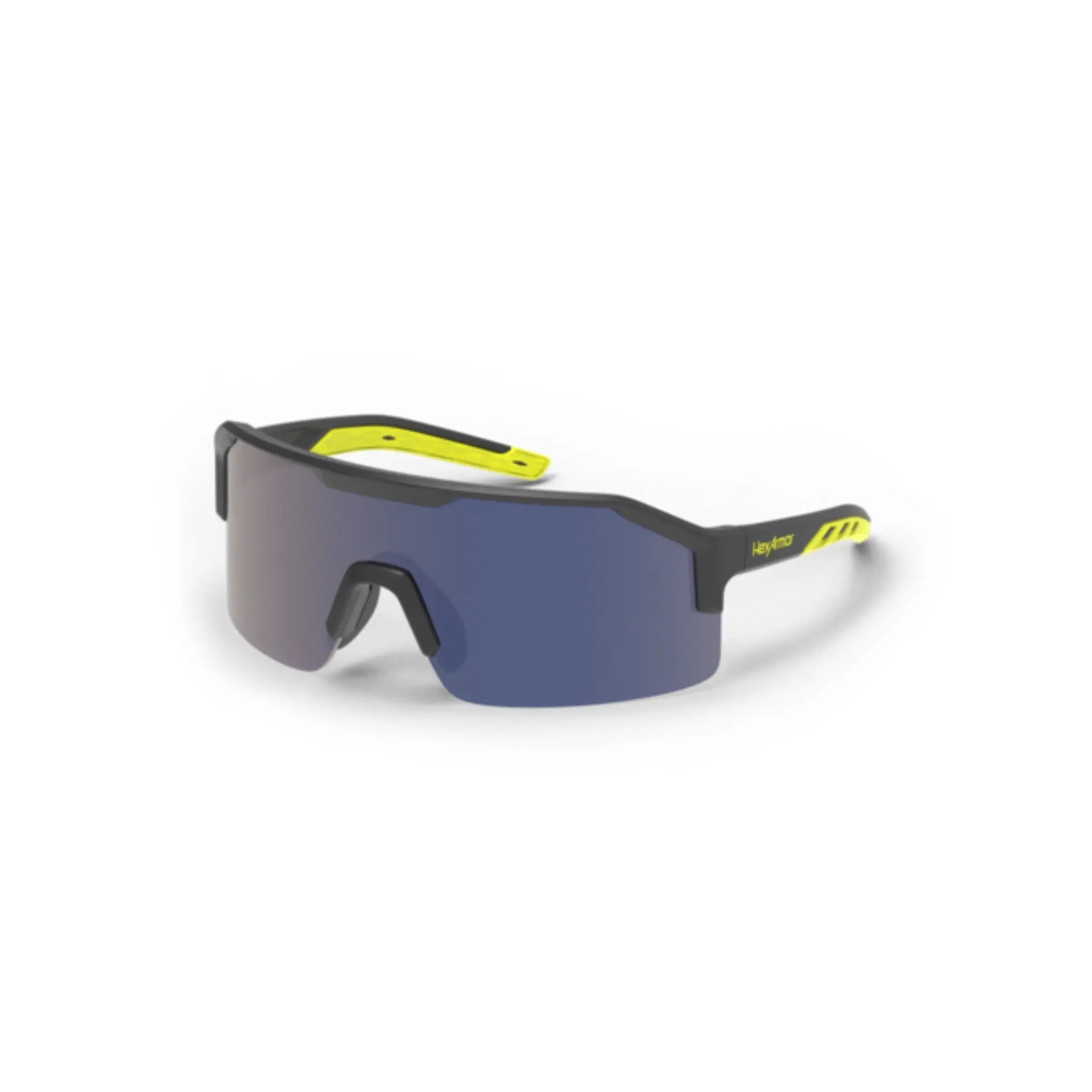 HEXARMOR 13-12005-15 Shockwave Hi-Vis Safety Glasses, Blue Mirror Anti-Scratch Lens, Main Image