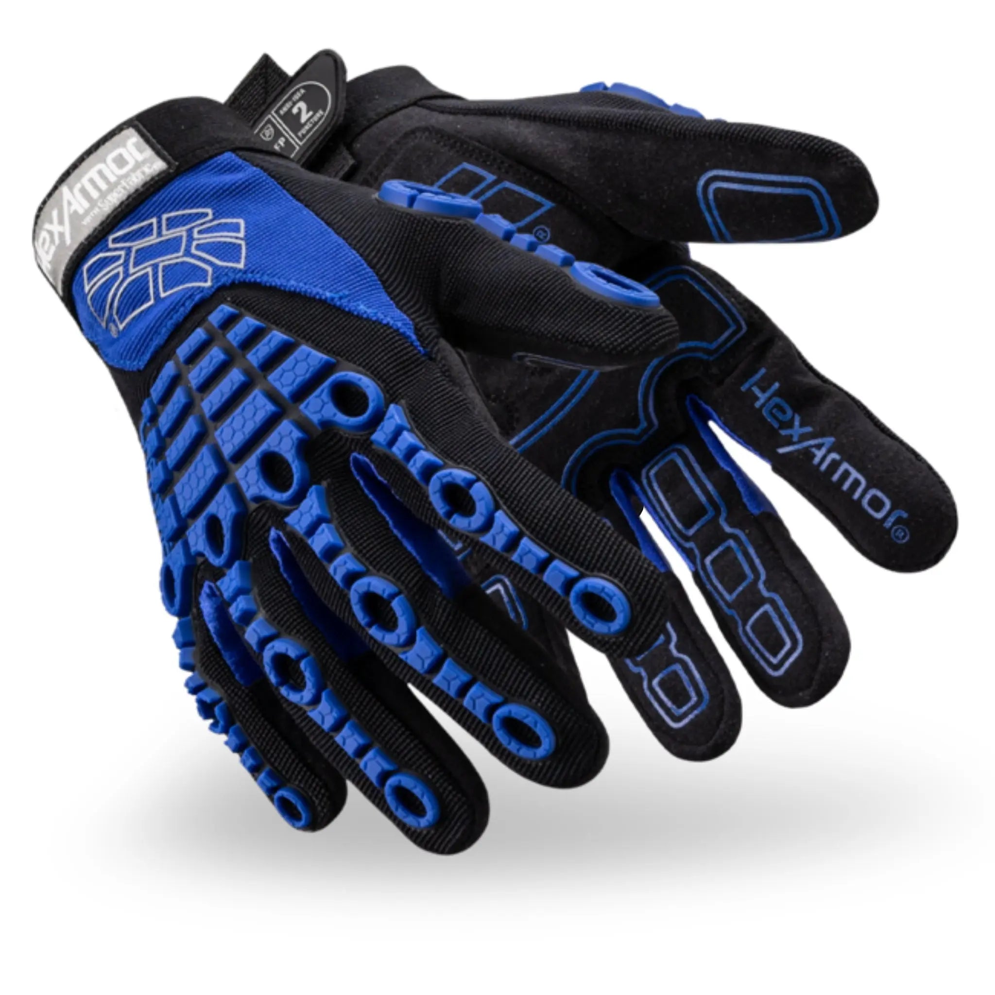HexArmor Chrome Series 4024 Work Gloves, Blue, 1 Pair, Main Image