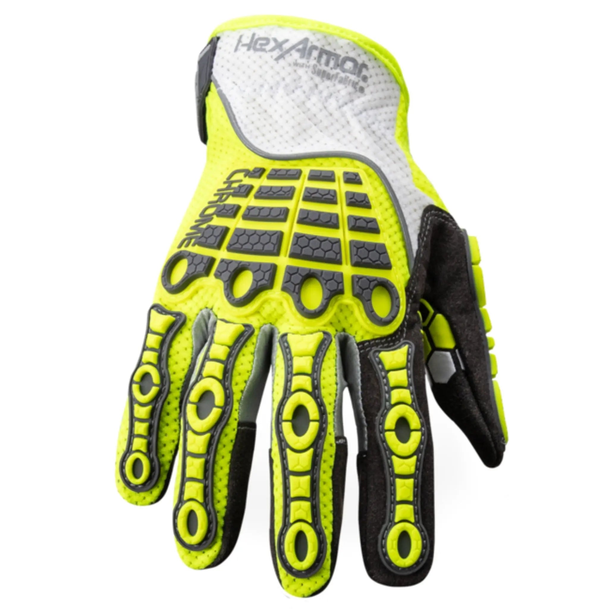 HexArmor Chrome Oasis 4035IMP Impact Gloves, Hi Vis Yellow, Back