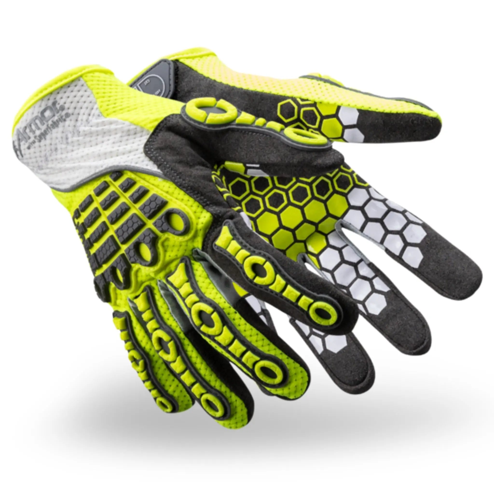 HexArmor Chrome Oasis 4035IMP Impact Gloves, Hi Vis Yellow, Main Image