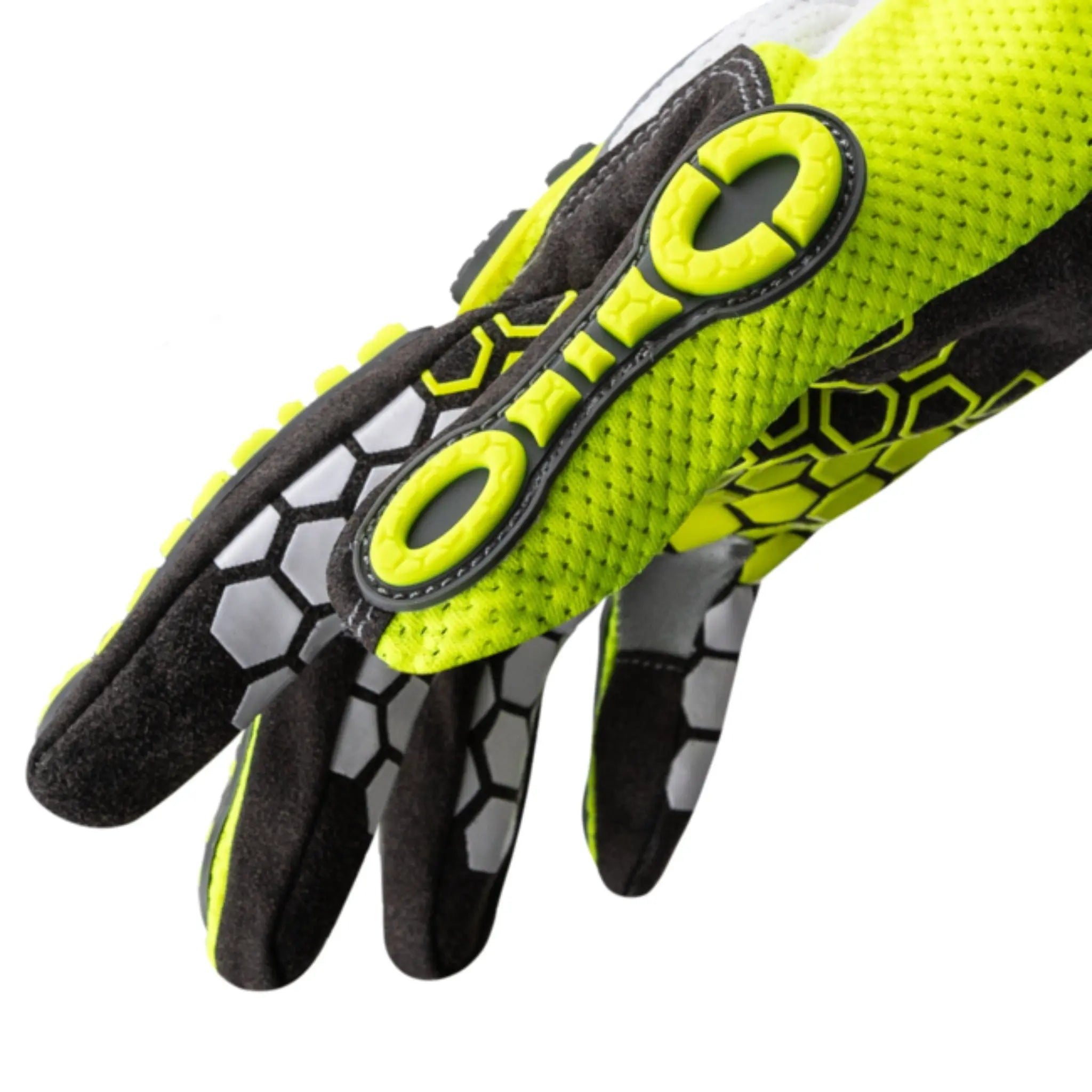 HexArmor Chrome Oasis 4035IMP Impact Gloves, Hi Vis Yellow, Side