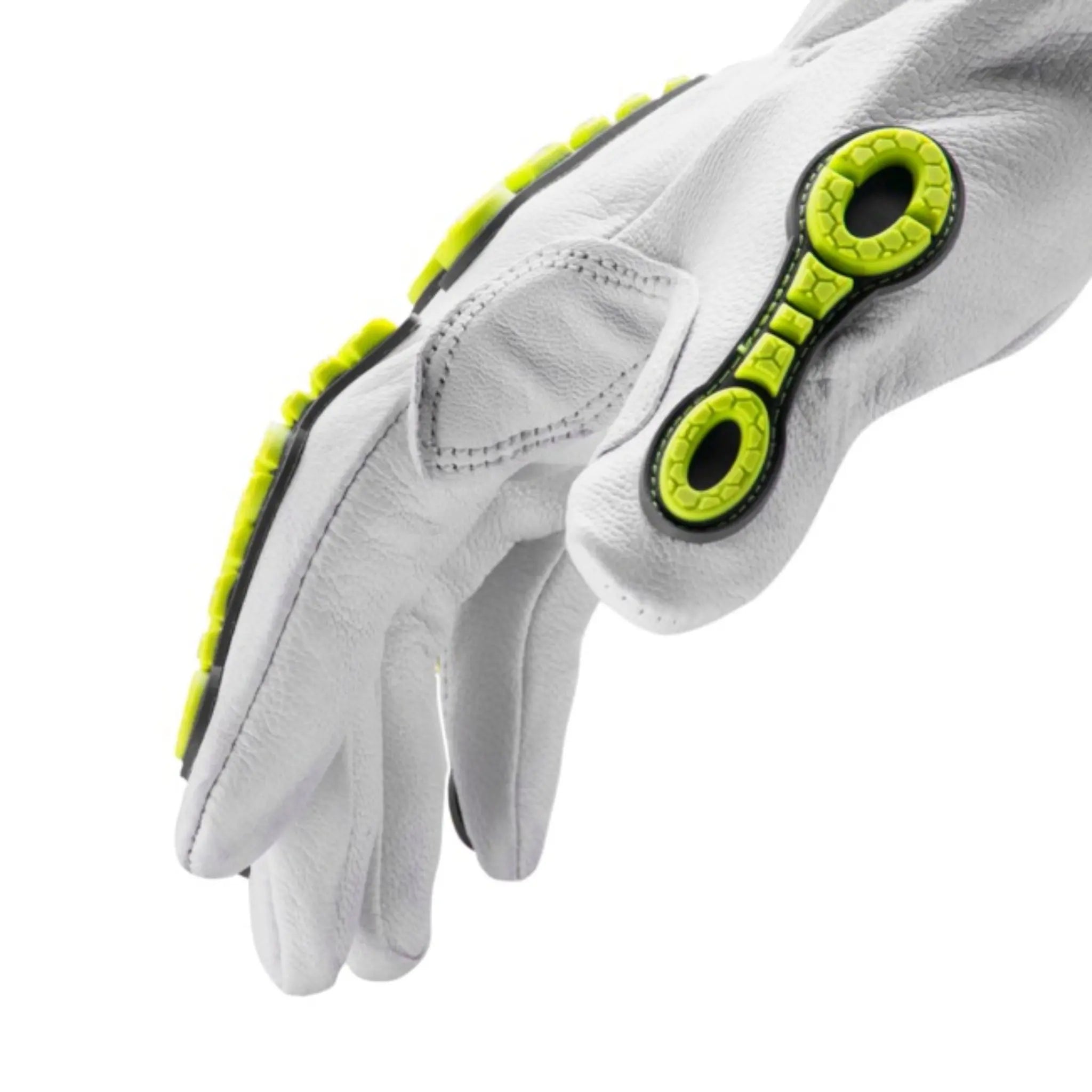 HexArmor Chrome Series 4080 Mechanics Gloves, White, 1 Pair, Side View