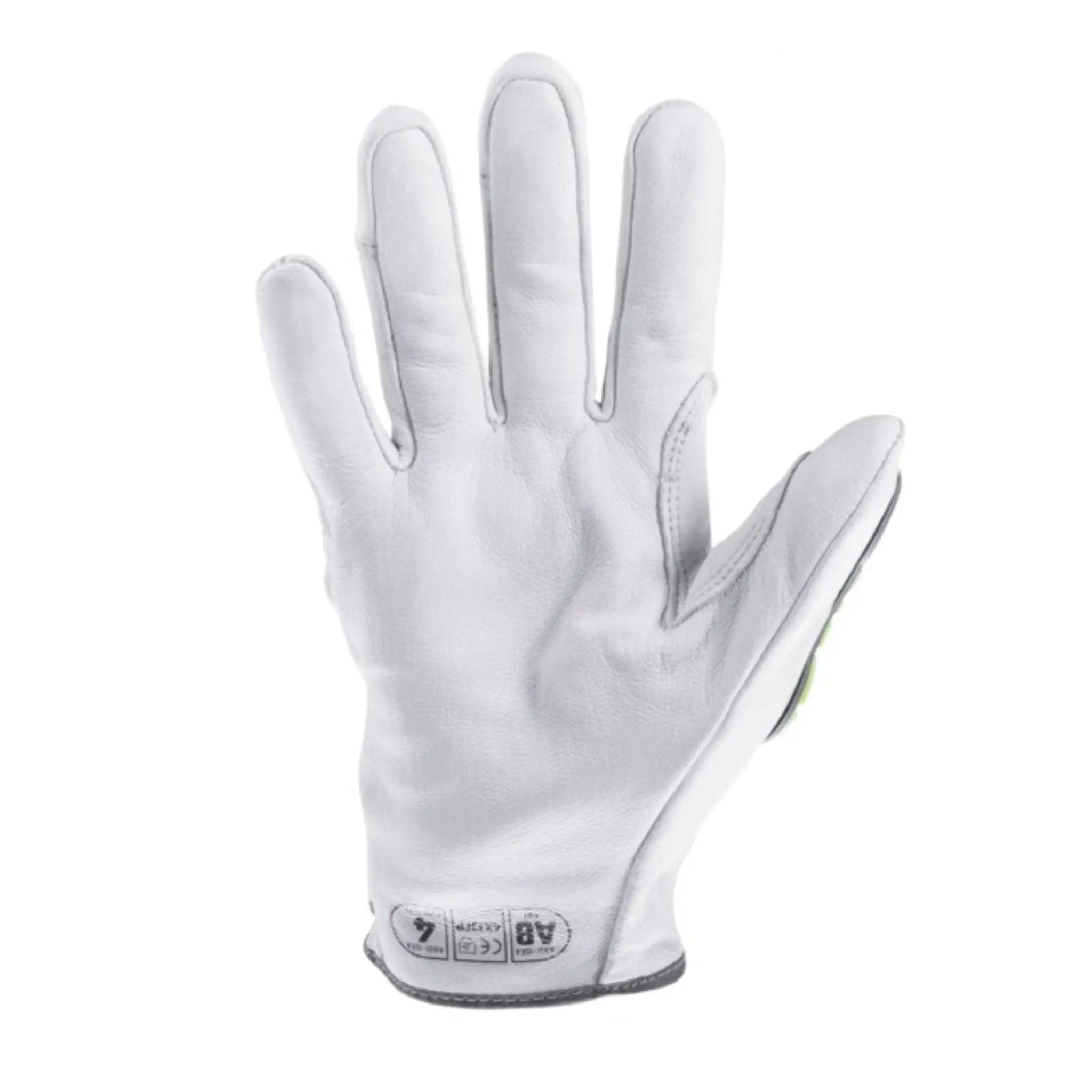 HexArmor Chrome Series 4080 Mechanics Gloves, White, 1 Pair, Palm View