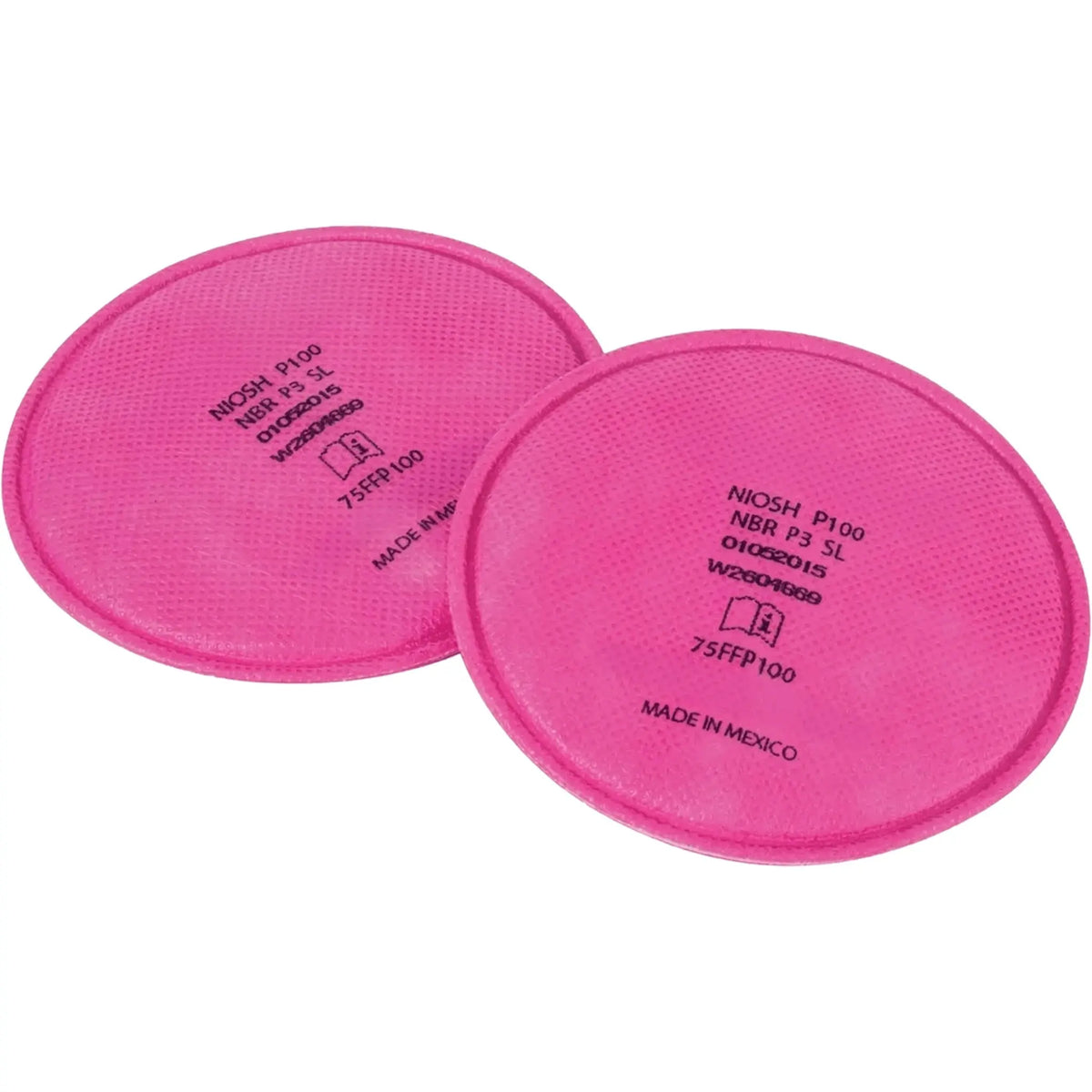 Honeywell North 75FFP100 Flexible, Low Profile P100 Filter, Black, One Size, 1 Pair Each, Main Image
