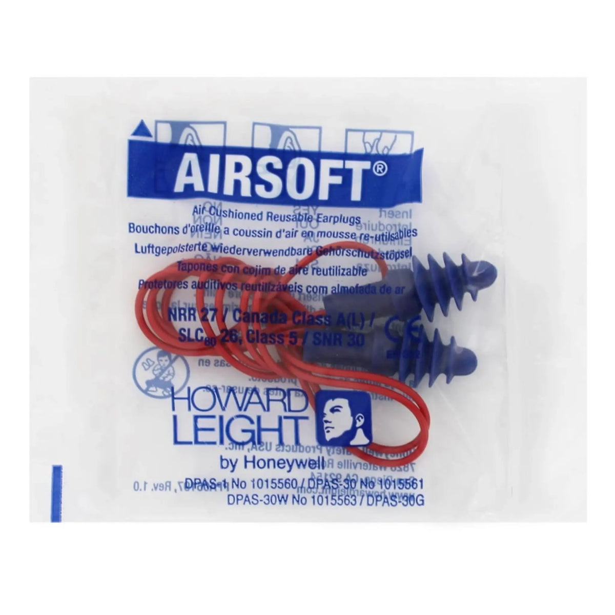 Honeywell Howard Leight DPAS-30R AirSoft Ear Plug, Packaging